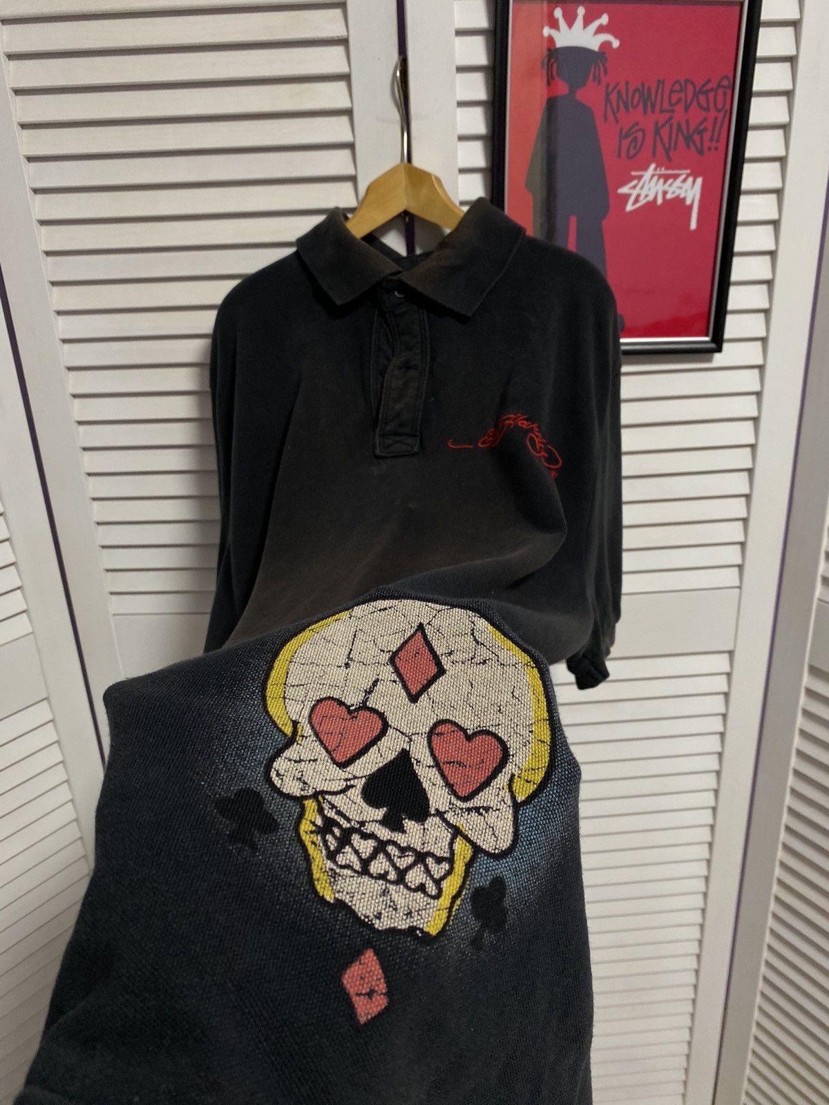 Christian Audigier Vintage Polo Shirt Ed Hardy Tattoo Graphic XXL Very Length Size US XL / EU 56 / 4 - 5 Thumbnail