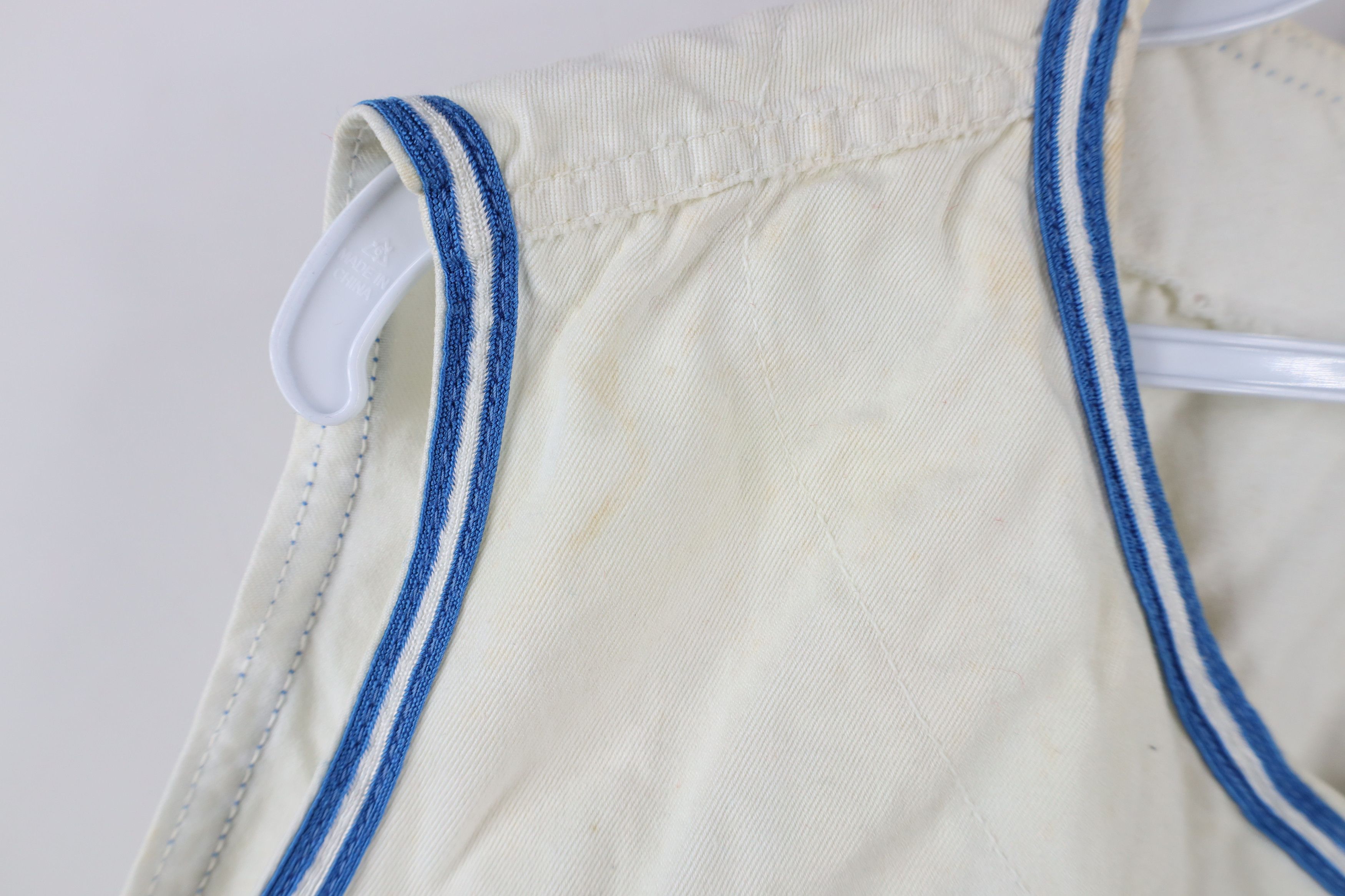 Vintage Vintage 50s Stitch Sleeveless Baseball Jersey White USA Size US XL / EU 56 / 4 - 10 Thumbnail