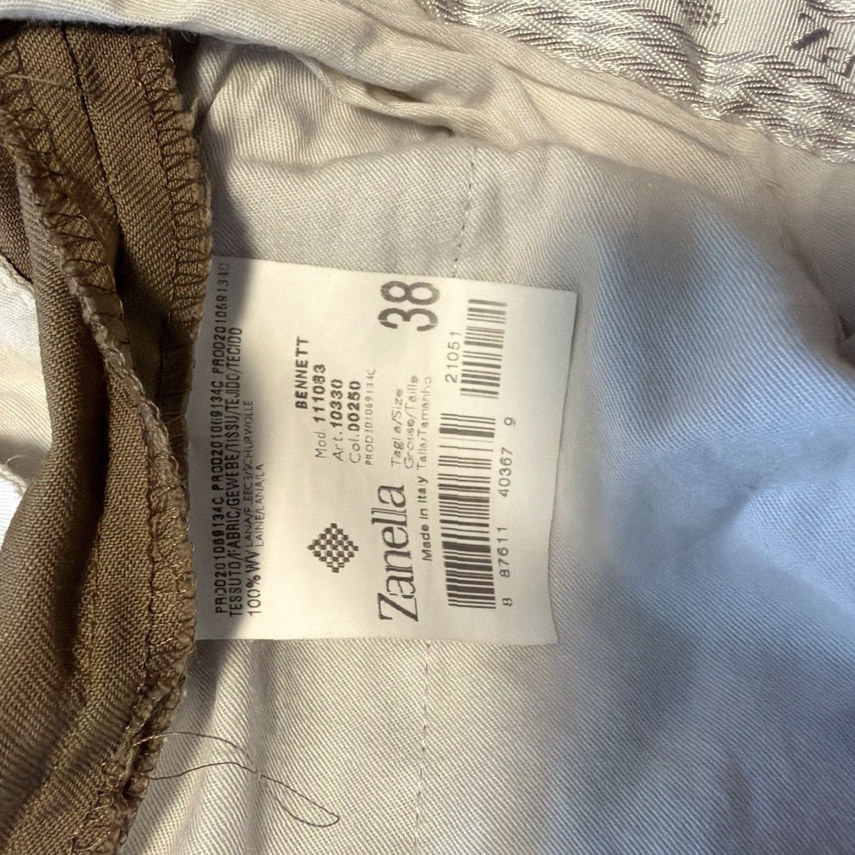 Zanella Zanella 36x32 Brown 100% Wool Bennett Pleated Italy Mens Pants Cuffed Dress Pants Regular Inseam 32" Vintage No Size US 38 / EU 54 - 5 Thumbnail