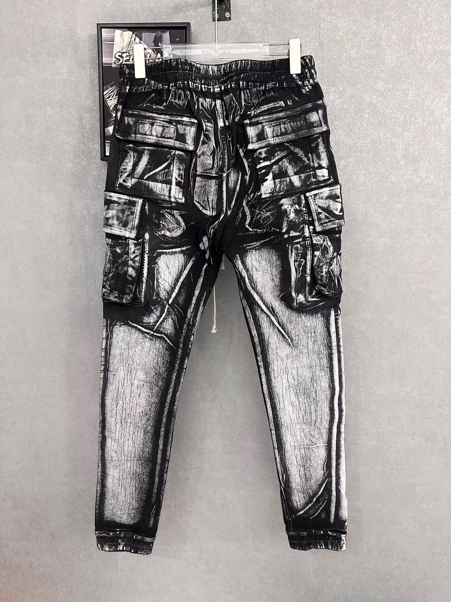 Rick Owens Rick Owens Waxed Bullet Cargo Pants K34 Size US 35 - 2 Thumbnail