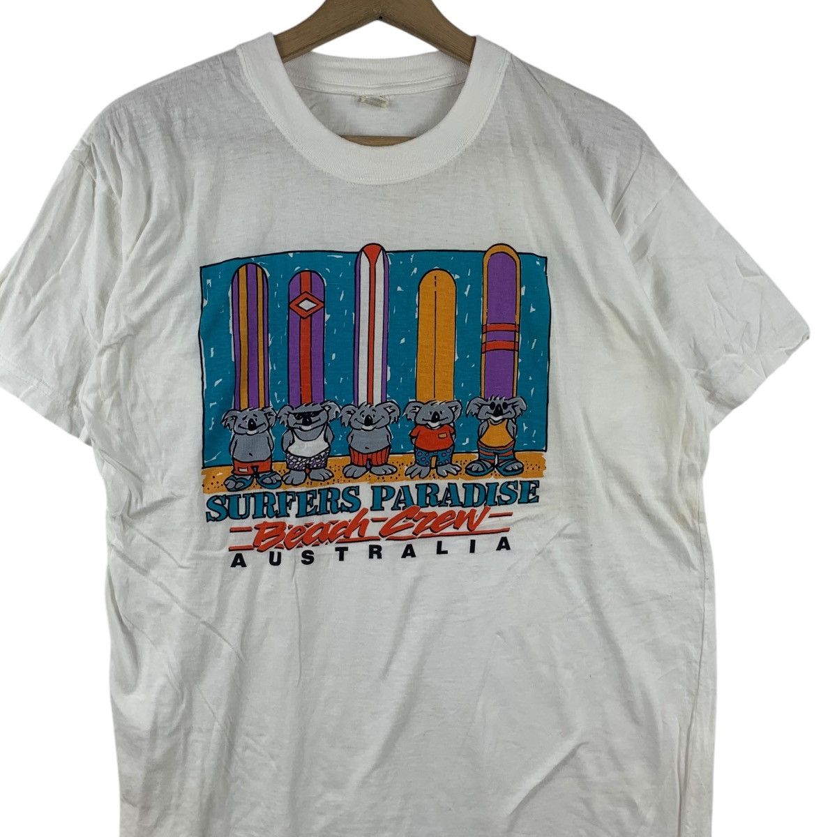 Vintage Vintage SURFERS PARADISE Beach Crew Koala Tee Shirt Top Size L / US 10 / IT 46 - 3 Thumbnail