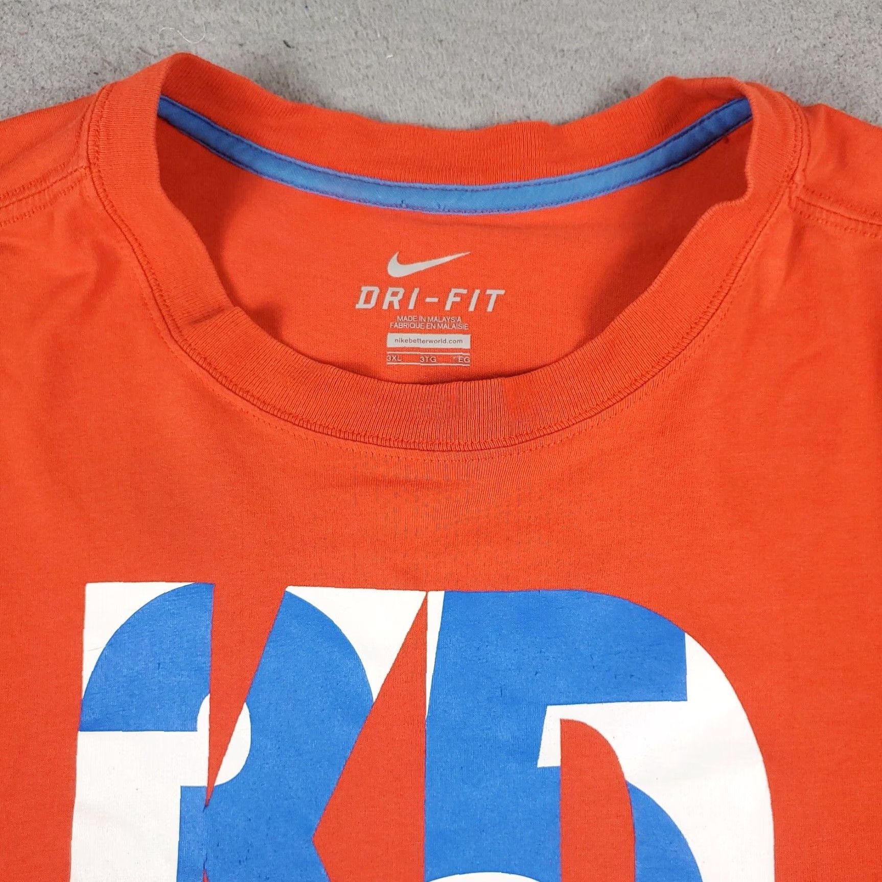 Nike Nike Shirt Mens 3XL Orange Logo Swoosh Casual Short Sleeve Sports Size US XXL / EU 58 / 5 - 2 Thumbnail
