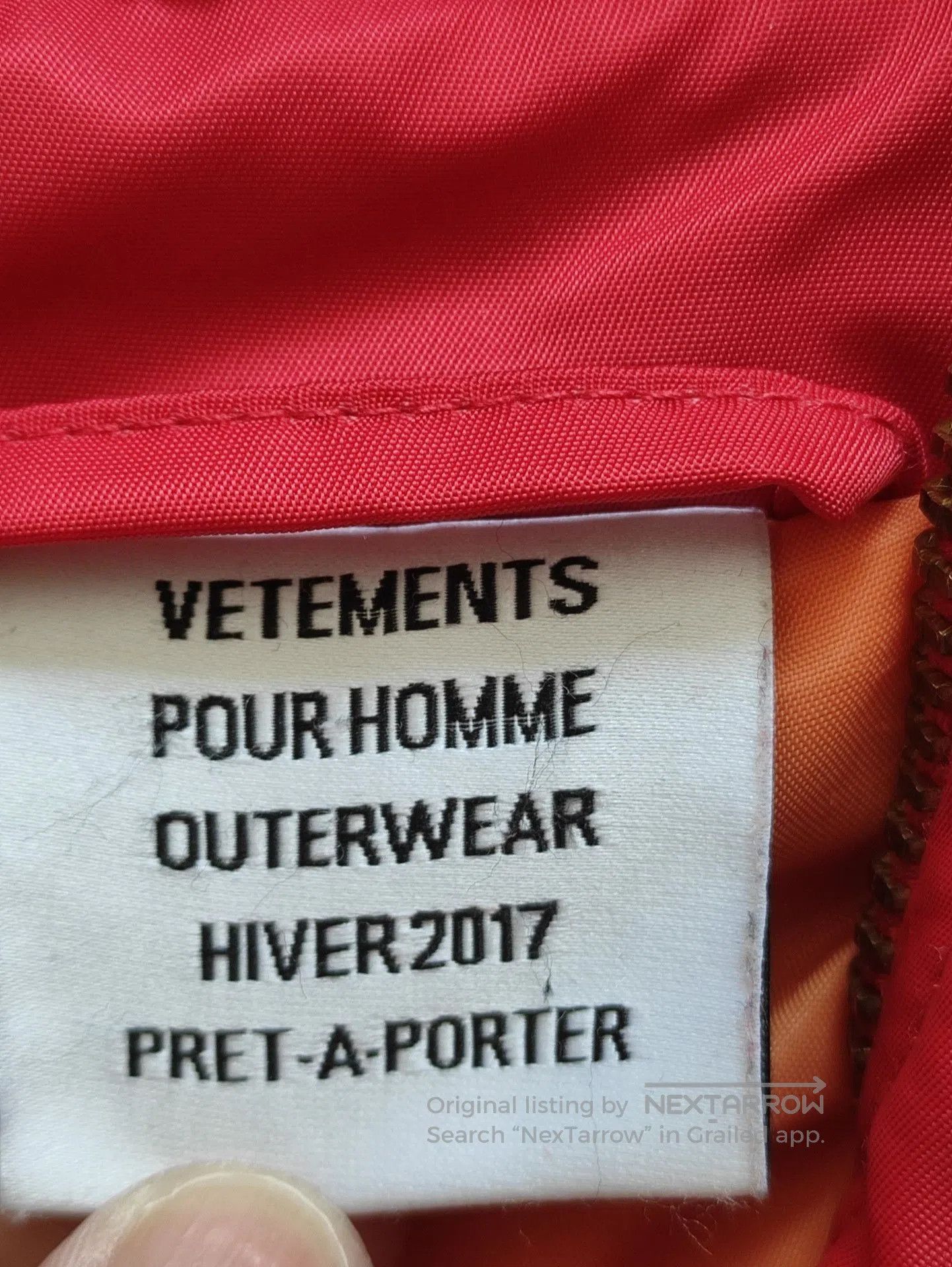 Vetements Vetements Red Hooded Bomber Jacket. Size US XS / EU 42 / 0 - 3 Thumbnail