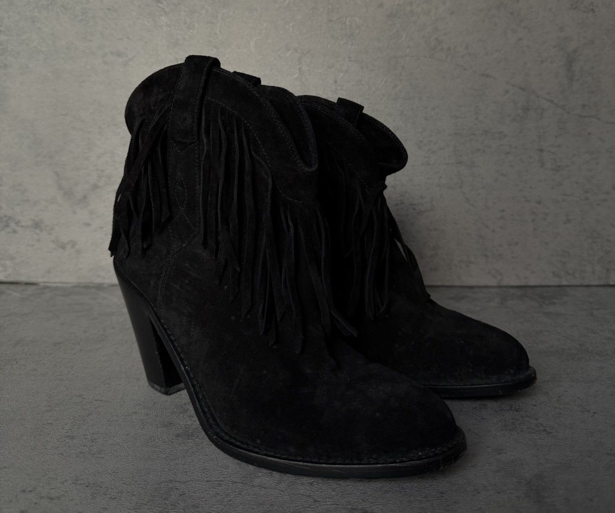 Saint Laurent Paris SAINT LAURENT PARIS - WESTERN FRINGE COWBOY BOOTS Size US 5 / IT 35 - 1 Thumbnail