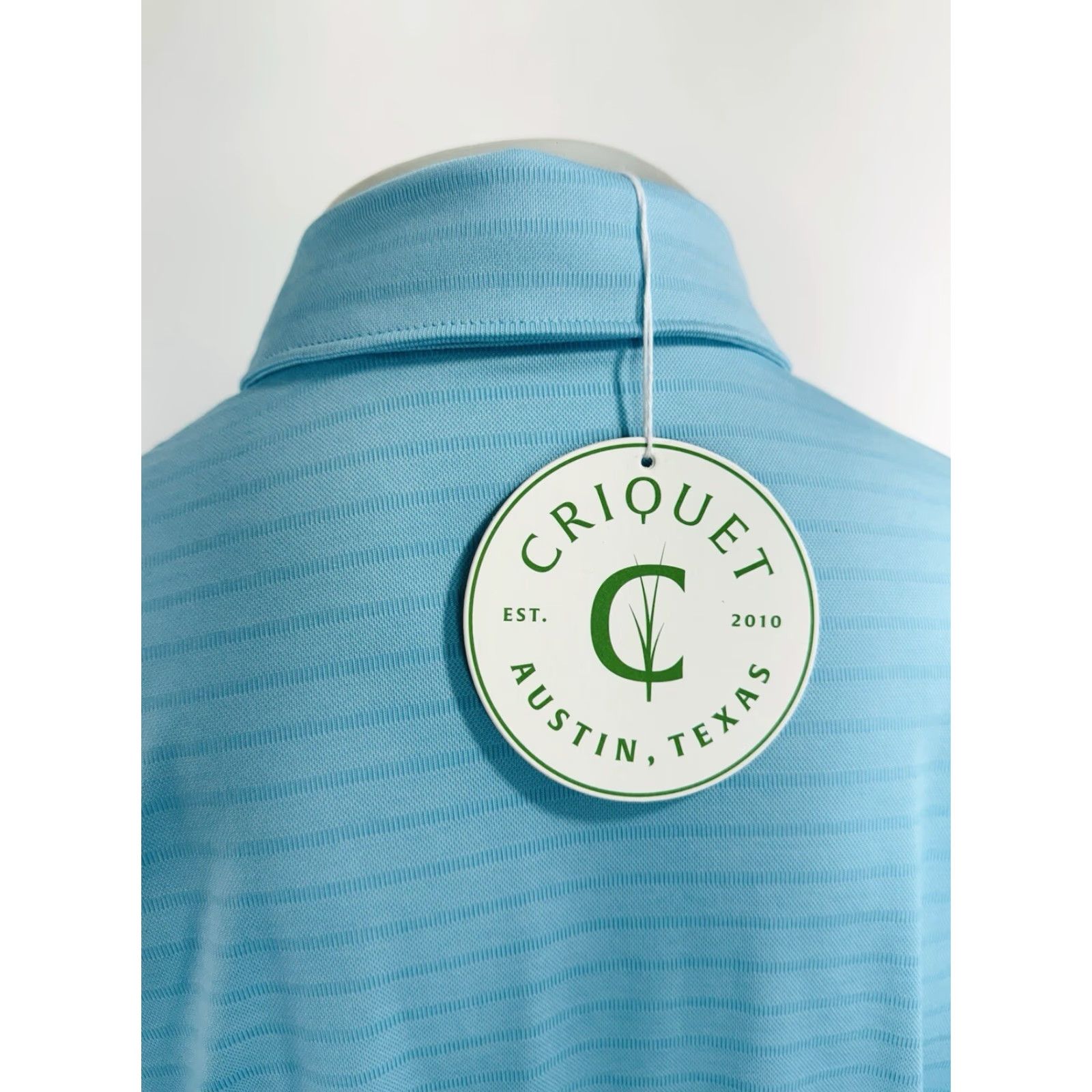 Vintage Criquet Polo Shirt Striped Embroidered Logo Lightweight Long Sleeve L Mens Greenish Blue Size US L / EU 52-54 / 3 - 4 Thumbnail