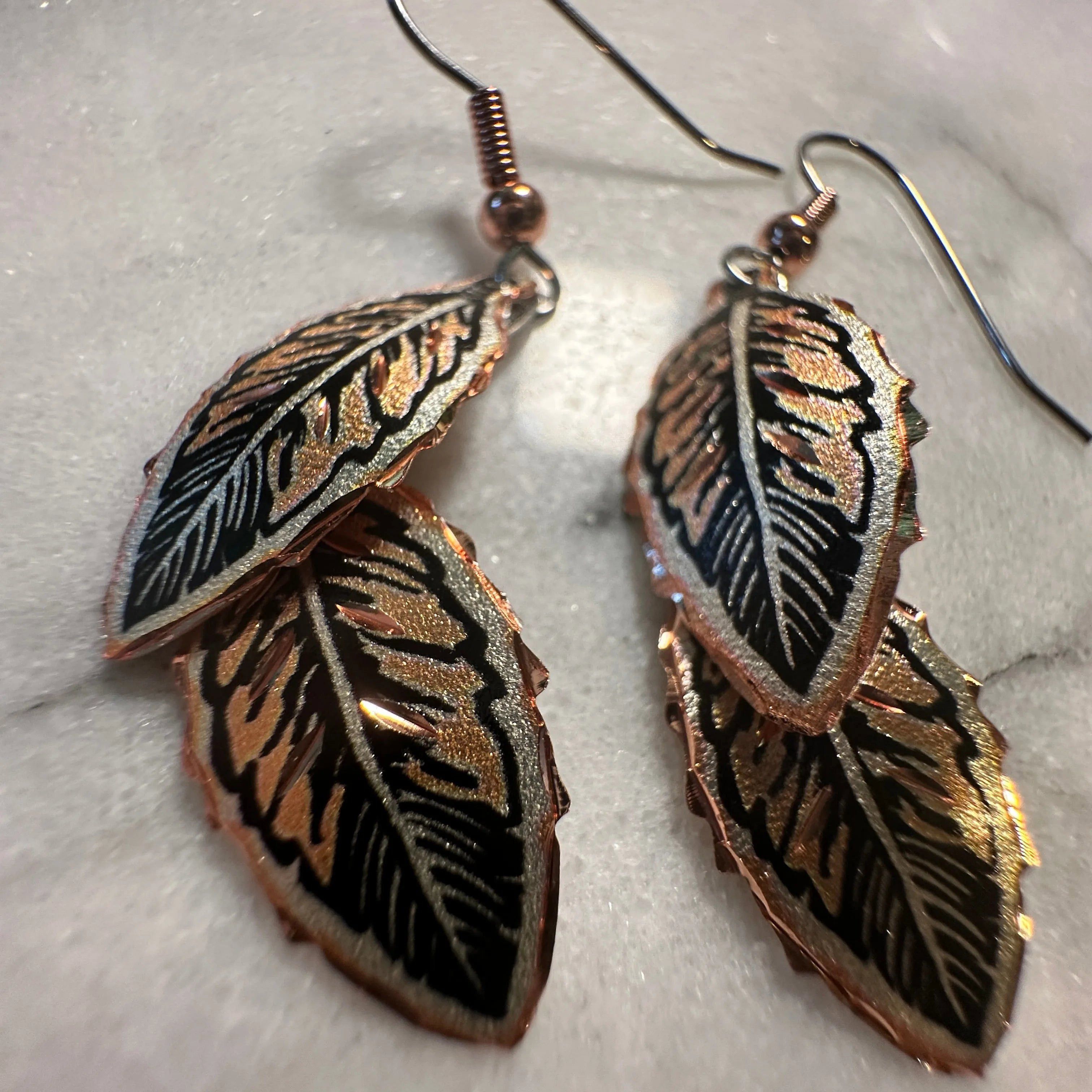 Other Handcrafted Boho Native American Earrings, Copper Eagle Feat Size ONE SIZE - 1 Thumbnail