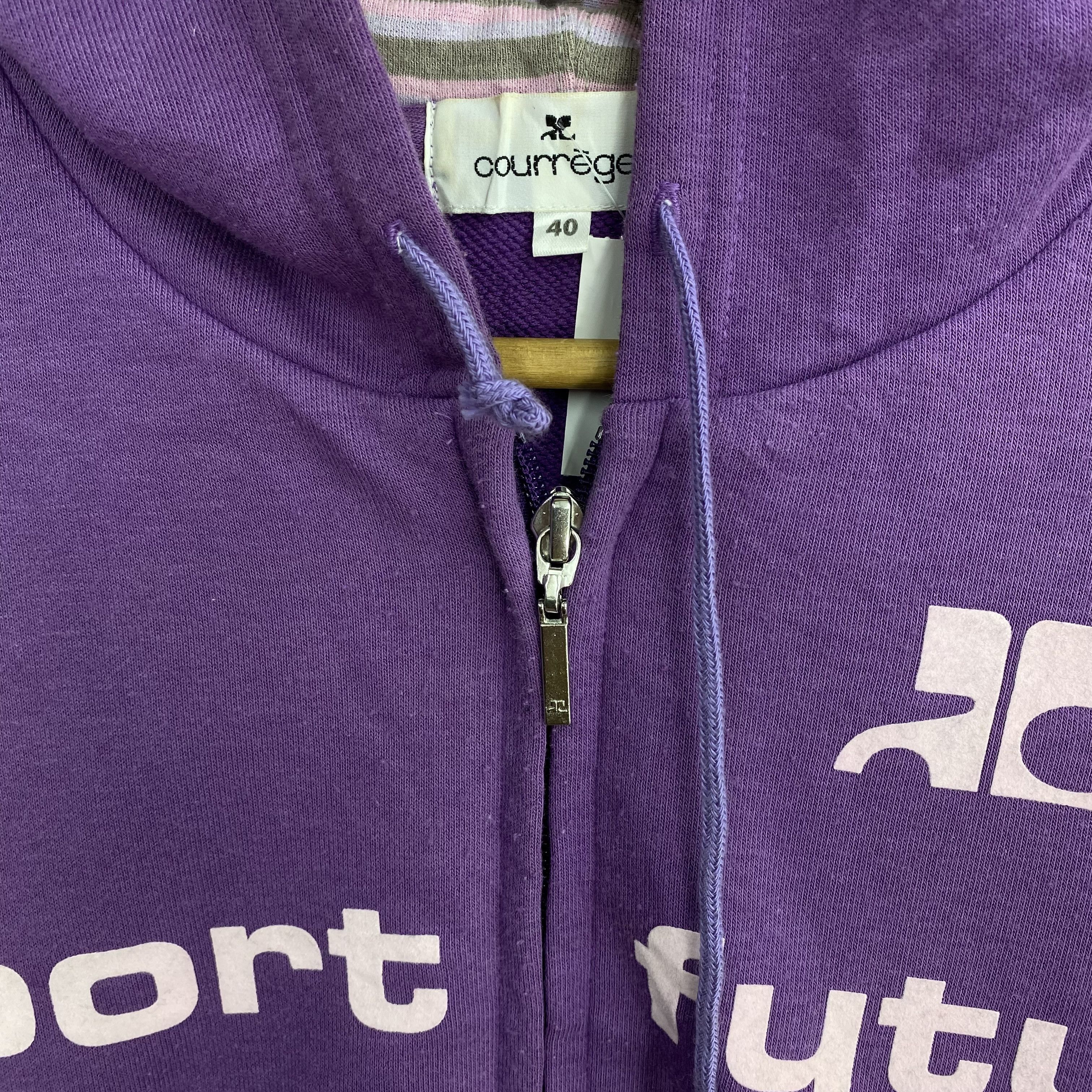 Courreges Vintage Courreges Sport Futur Zip-Up Hoodie Jacket Sweater Size S / US 4 / IT 40 - 8 Thumbnail