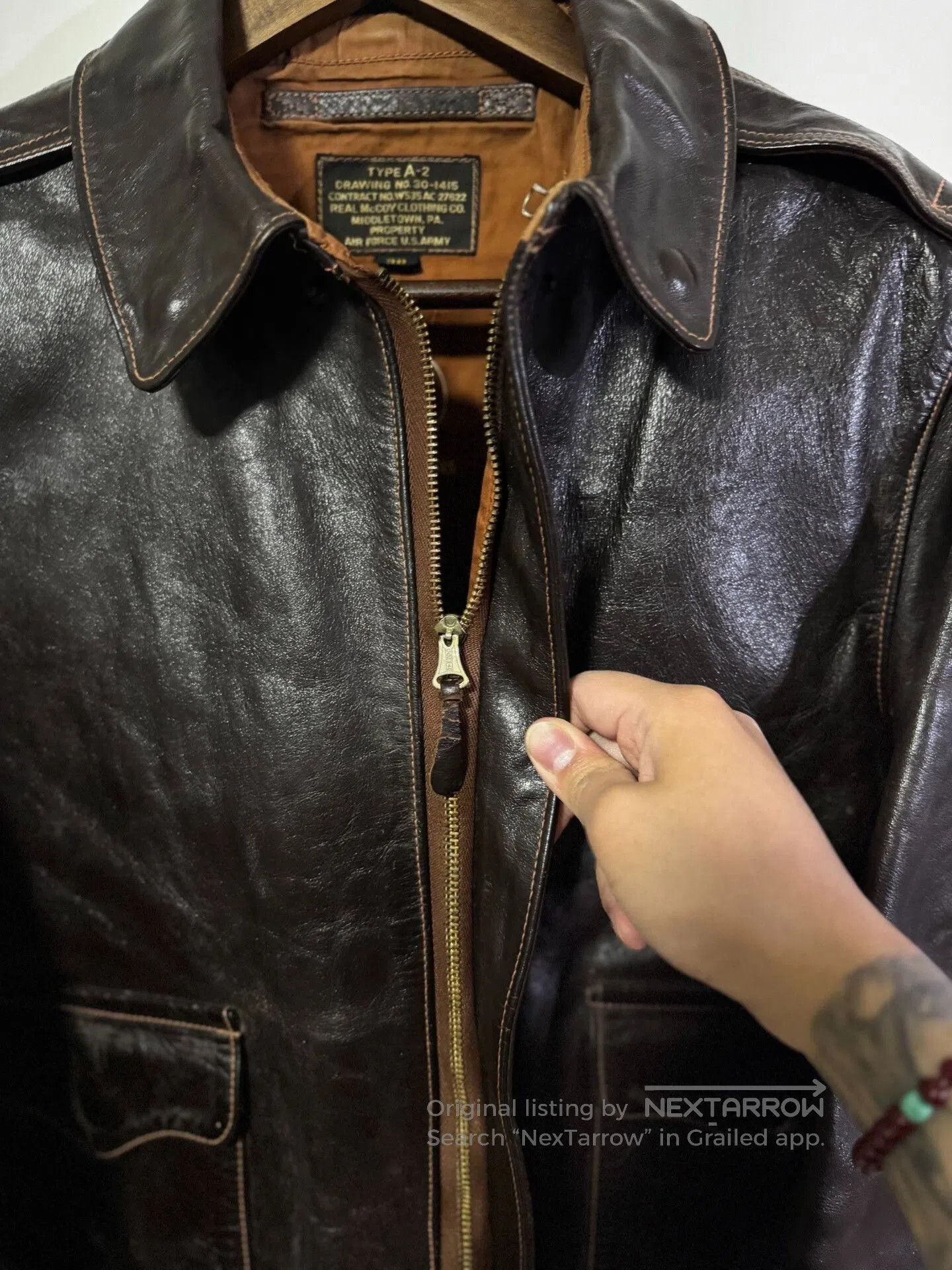 The Real McCoy's Real McCoy A2 Flight Jacket. Size US M / EU 48-50 / 2 - 5 Thumbnail