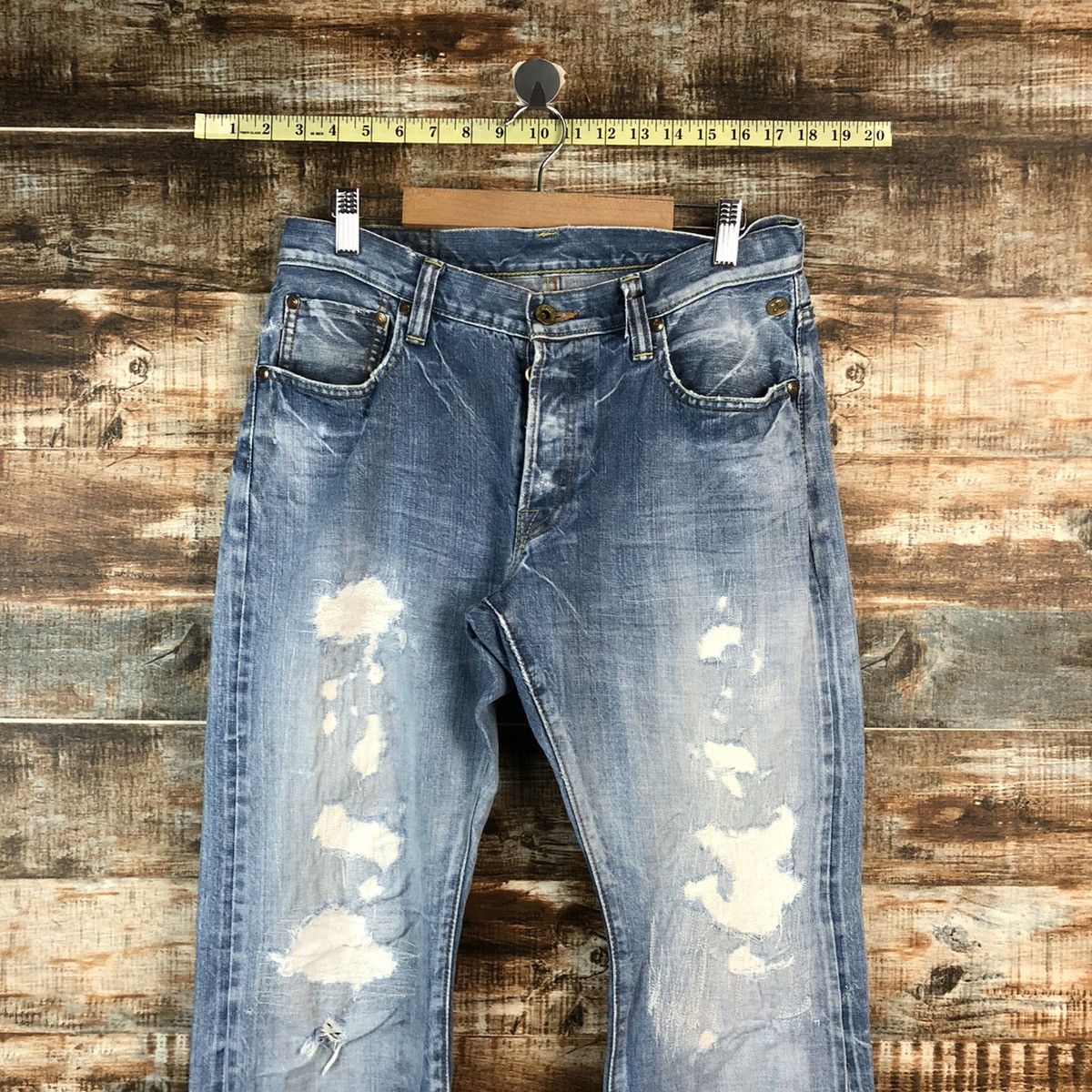 The Superior Labor DL The Superior Labor selvedge Distressed Denim Pants #A2445 Size US 32 / EU 48 - 4 Thumbnail