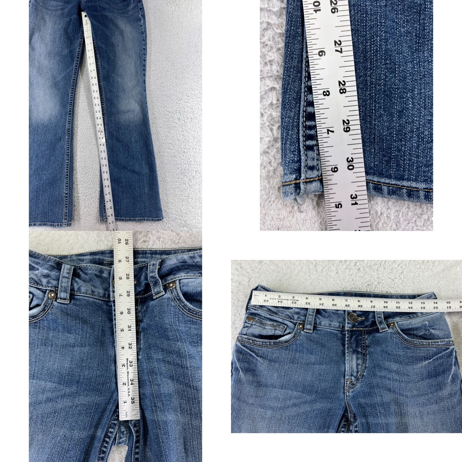 Silver Jeans Co. Silver Jeans Womens Jeans 36 Blue Denim Berkley Straight Distressed Embroidered Pants Size 25" / US 0 / IT 36 - 8 Thumbnail