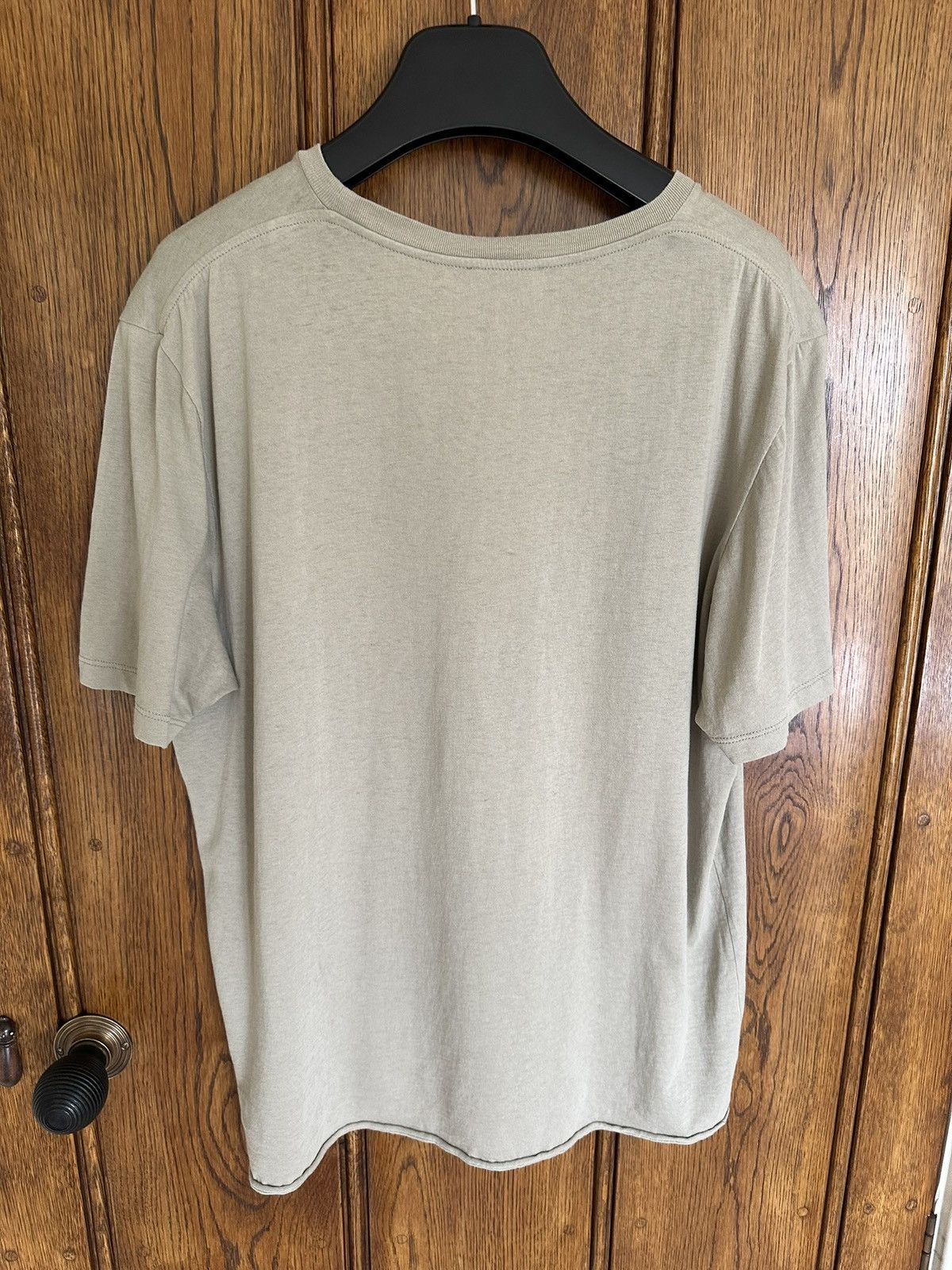 Saint Laurent Paris $550 Saint Laurent Rive Gauche logo t shirt olive khaki M Size US M / EU 48-50 / 2 - 13 Thumbnail