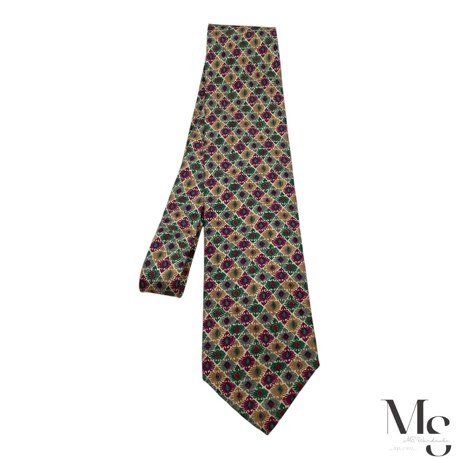 Paul Stuart PAUL STUART Multicolor Geometric Silk Tie Hand Made In USA W Size ONE SIZE - 6 Thumbnail