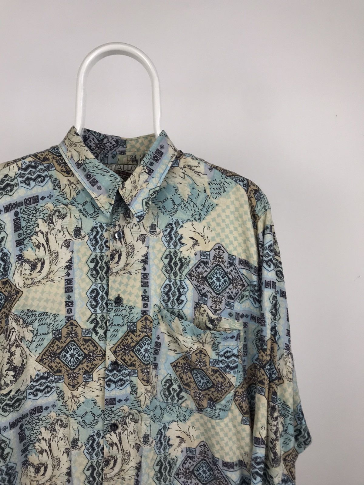 Vintage Vintage Long Sleeve Shirt Baroque Style Printed Size US M / EU 48-50 / 2 - 2 Thumbnail
