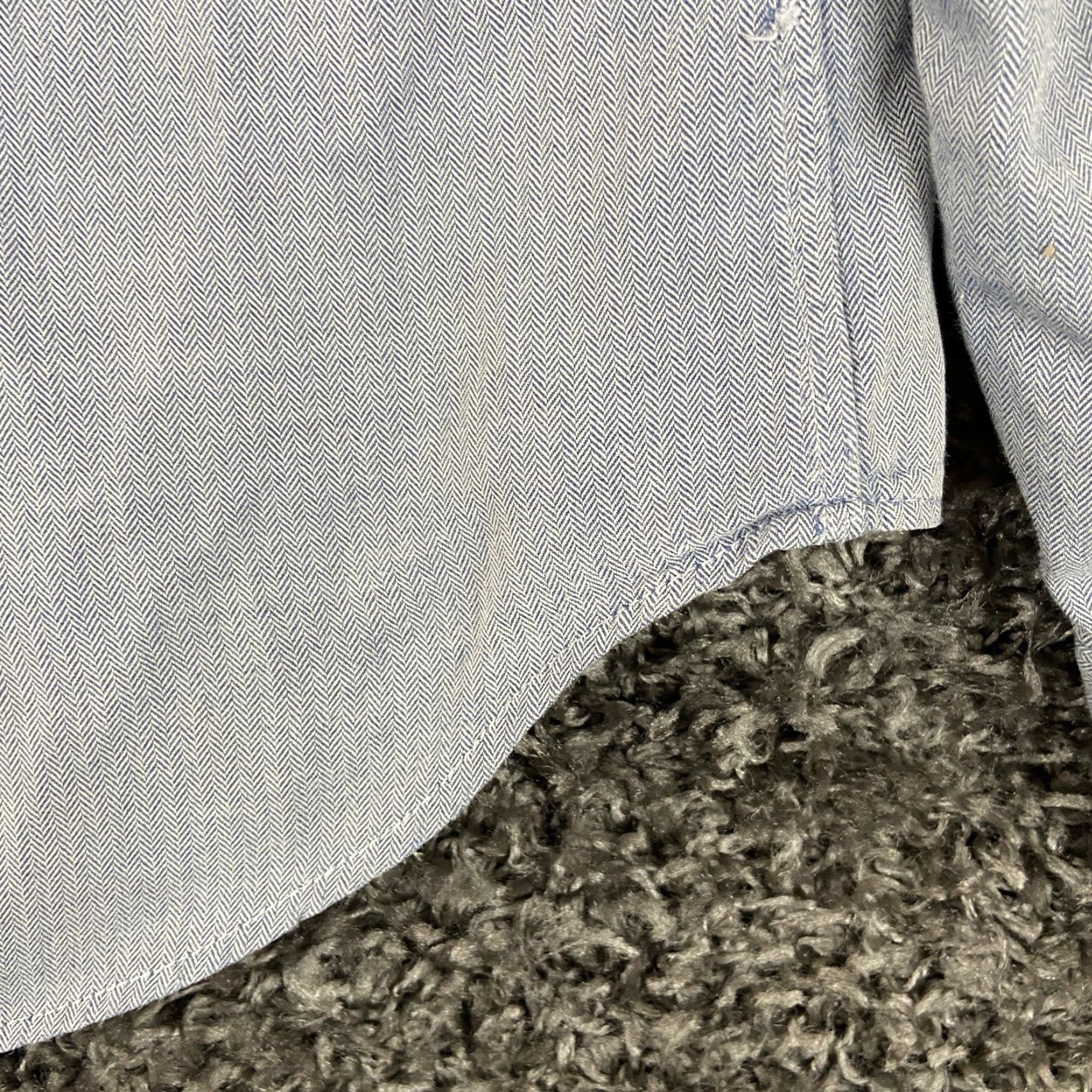 J.Crew VINTAGE J.CREW Shirt Men's M Blue Long Sleeve Button-Up Cotton Pocket Detail Hole (Note: pocket bottom missing) Size US M / EU 48-50 / 2 - 2 Thumbnail