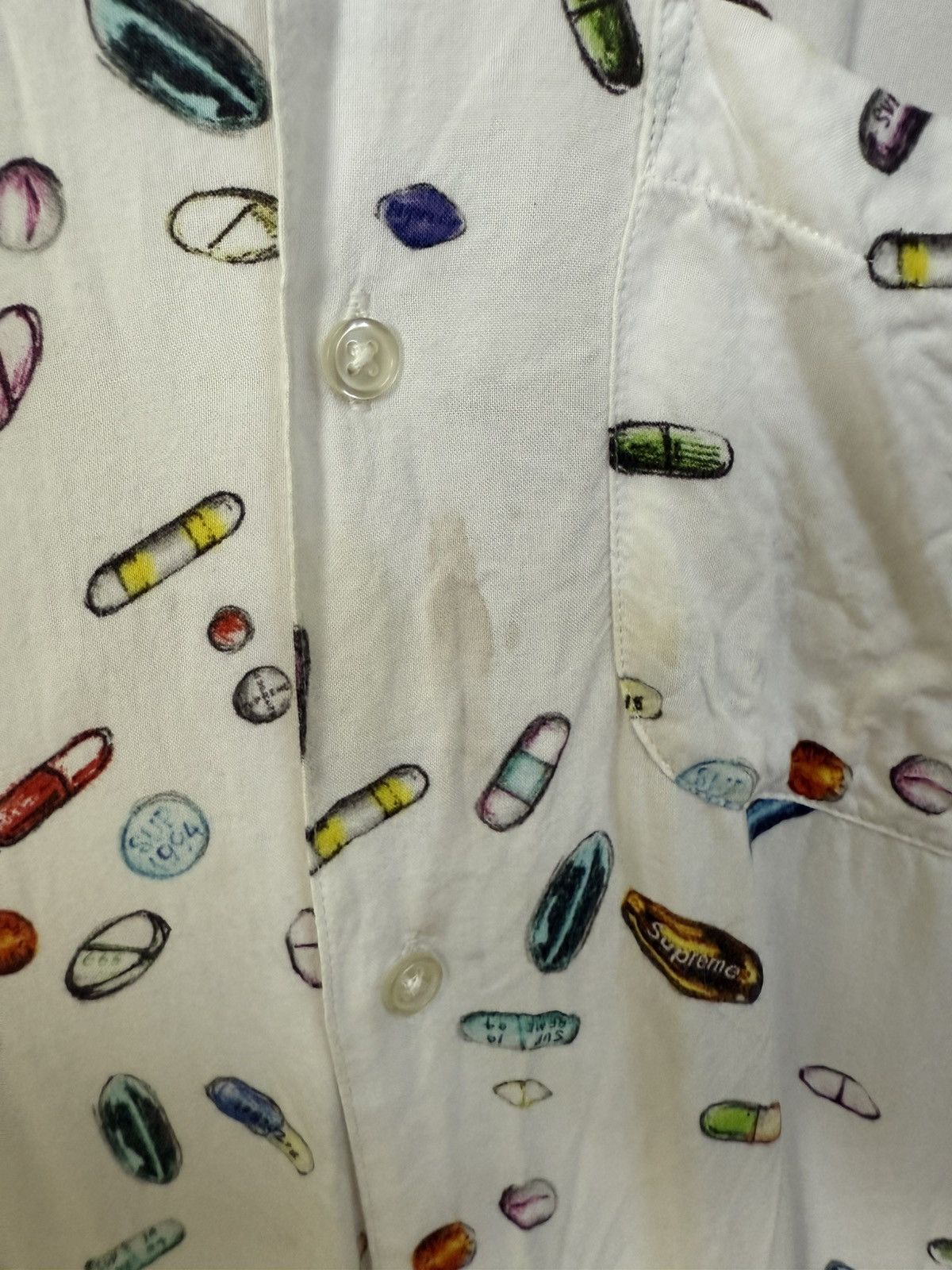 Supreme Supreme 2017 Pills Rayon Button Up Shirt Size US M / EU 48-50 / 2 - 4 Thumbnail