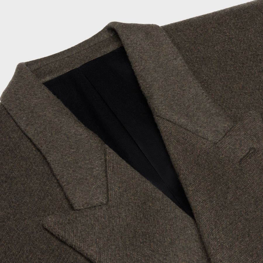 Celine o1loc1c1124 Overcoat in Double Face in Khaki/Melange Size S / US 4 / IT 40 - 3 Thumbnail