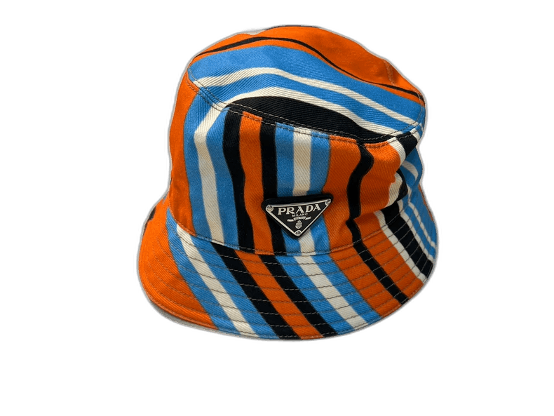 Prada Prada Orange Striped Fisherman Hat Size L/XL Size ONE SIZE - 1 Thumbnail