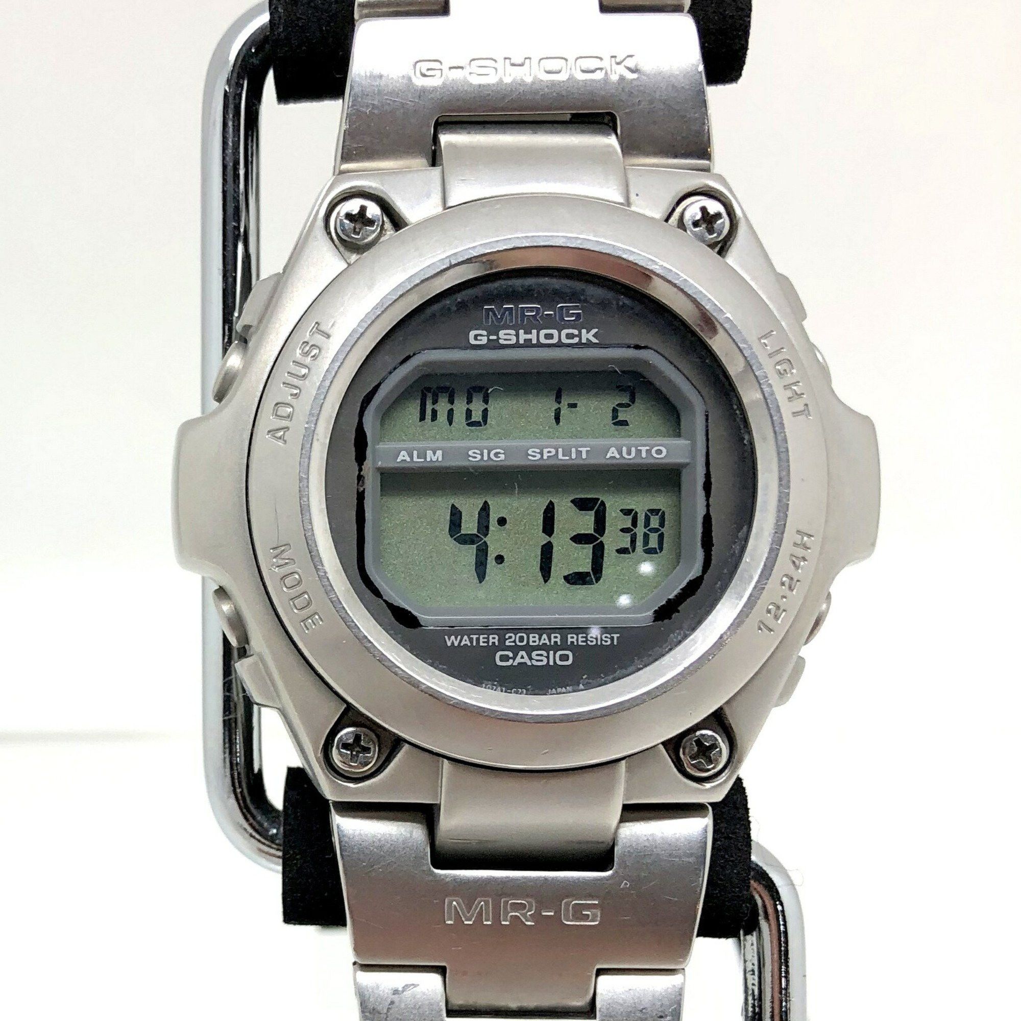 image of Casio G-Shock Watch Mrg-100 Mr-G Digital Quartz Stainless Steel Ss Silver Full Metal Men's Itsk9U6J