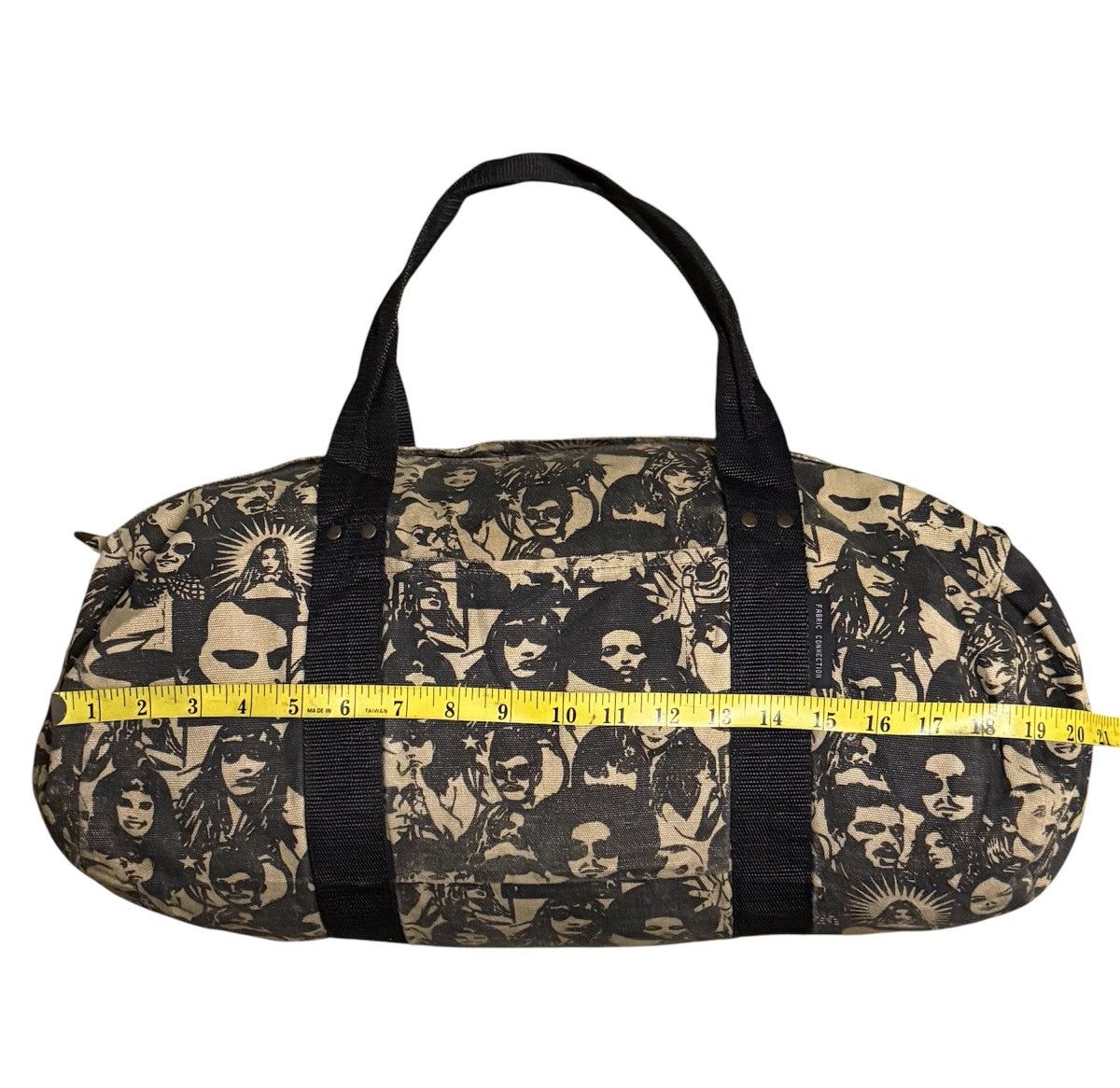 Japanese Brand Fabric Connection Duffle Bag Canvas All-over Print Vintage Size ONE SIZE - 5 Thumbnail