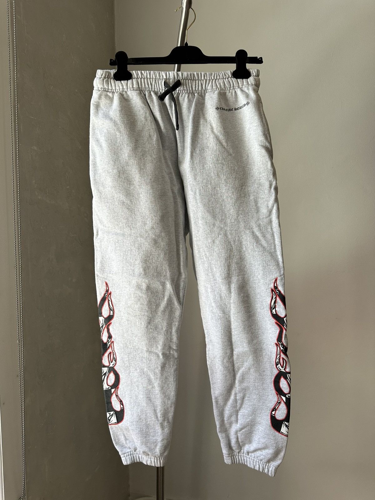 image of Chrome Hearts Matty Boy Stay Fast Sweatpants in Grey, Men's (Size 33)