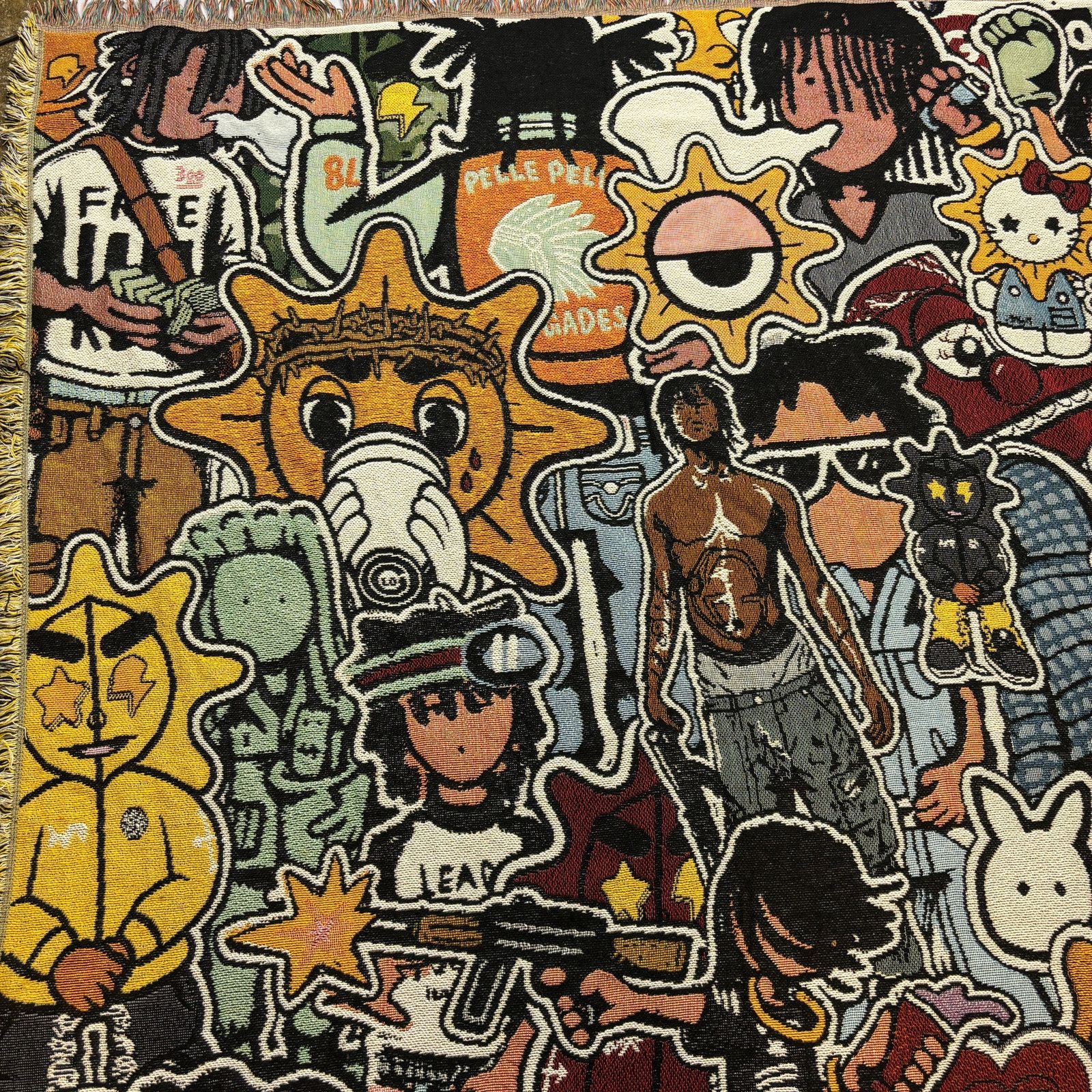 Glo Gang × Kodone Rare Kodone X Glo Gang Collage Blanket 61"x84" Size ONE SIZE - 4 Thumbnail