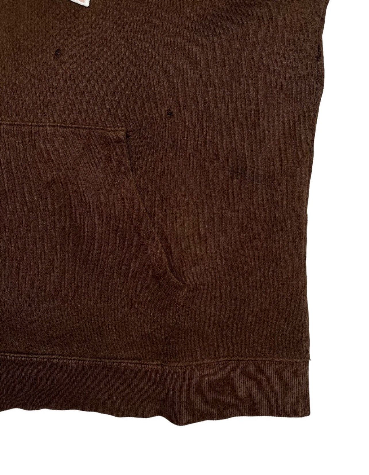 Gap Vintage Gap Brown Distressed Baggy Boxy Hoodie Size US L / EU 52-54 / 3 - 8 Thumbnail