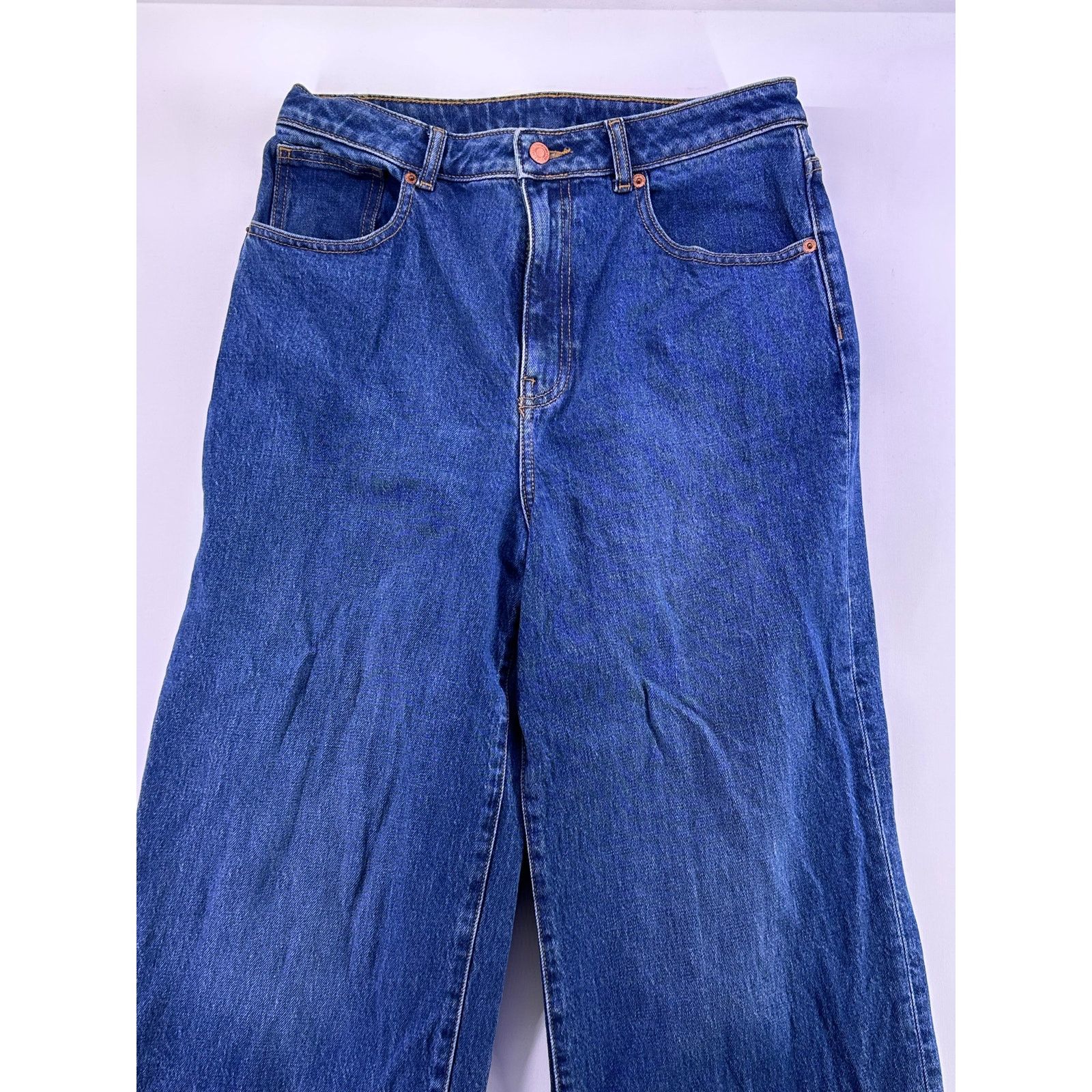 Victoria's Secret VS Pink Blue Demin Jeans Wide Leg Size 10 Size 32" / US 10 / IT 46 - 4 Thumbnail