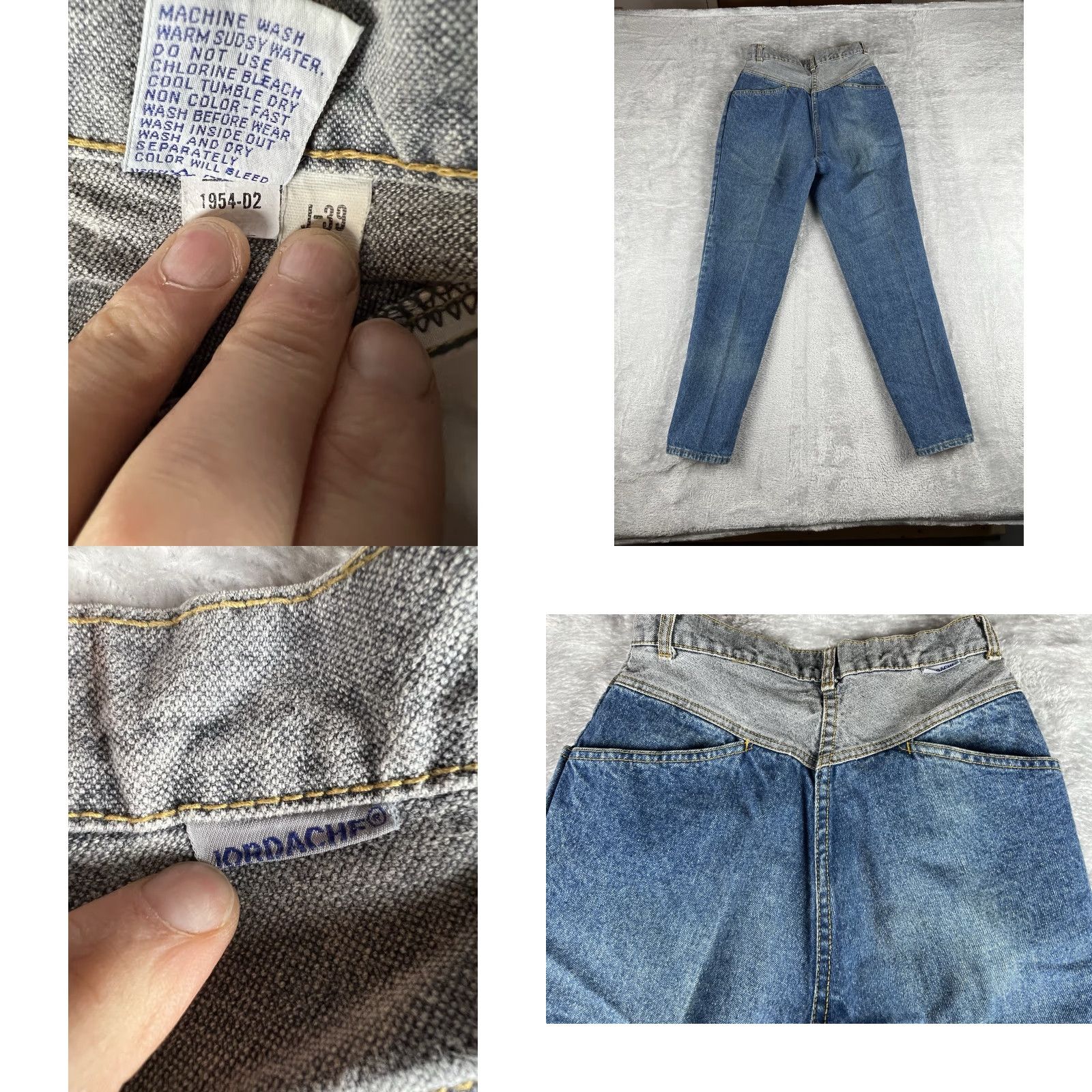 Jordache VTG Jordache Jeans Womens 7L Blue Gray Two-Tone Denim 80s 90s RARE Jeans Women M Gray Two Tone 80s Mens Size 32" / US 10 / IT 46 - 8 Thumbnail