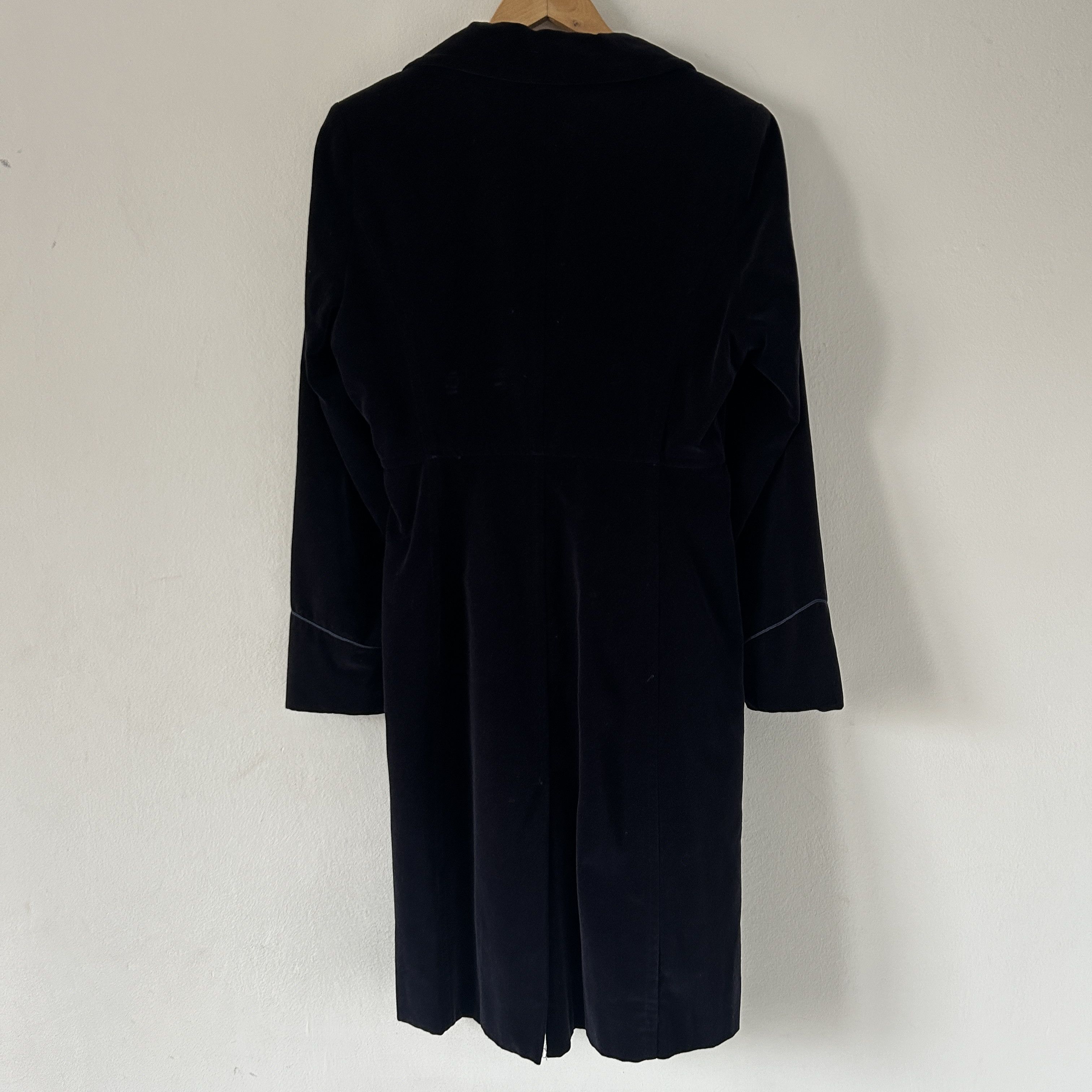 Vintage Vintage navy blue velvet midi coat Size M / US 6-8 / IT 42-44 - 8 Thumbnail