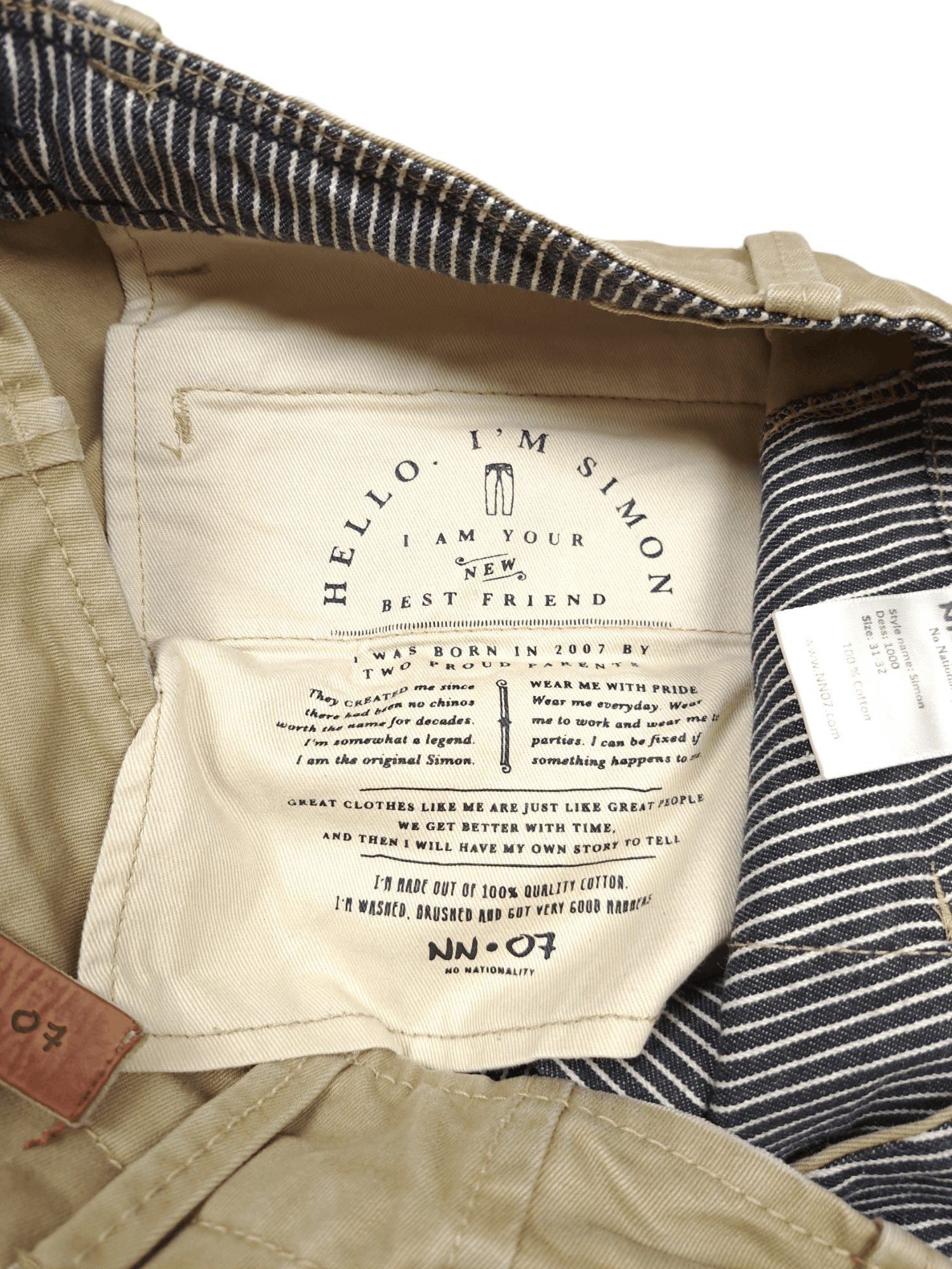 Designer × NN07 💎 NN07 Simon 31/32 Tapered Beige Trousers Size US 31 - 5 Thumbnail