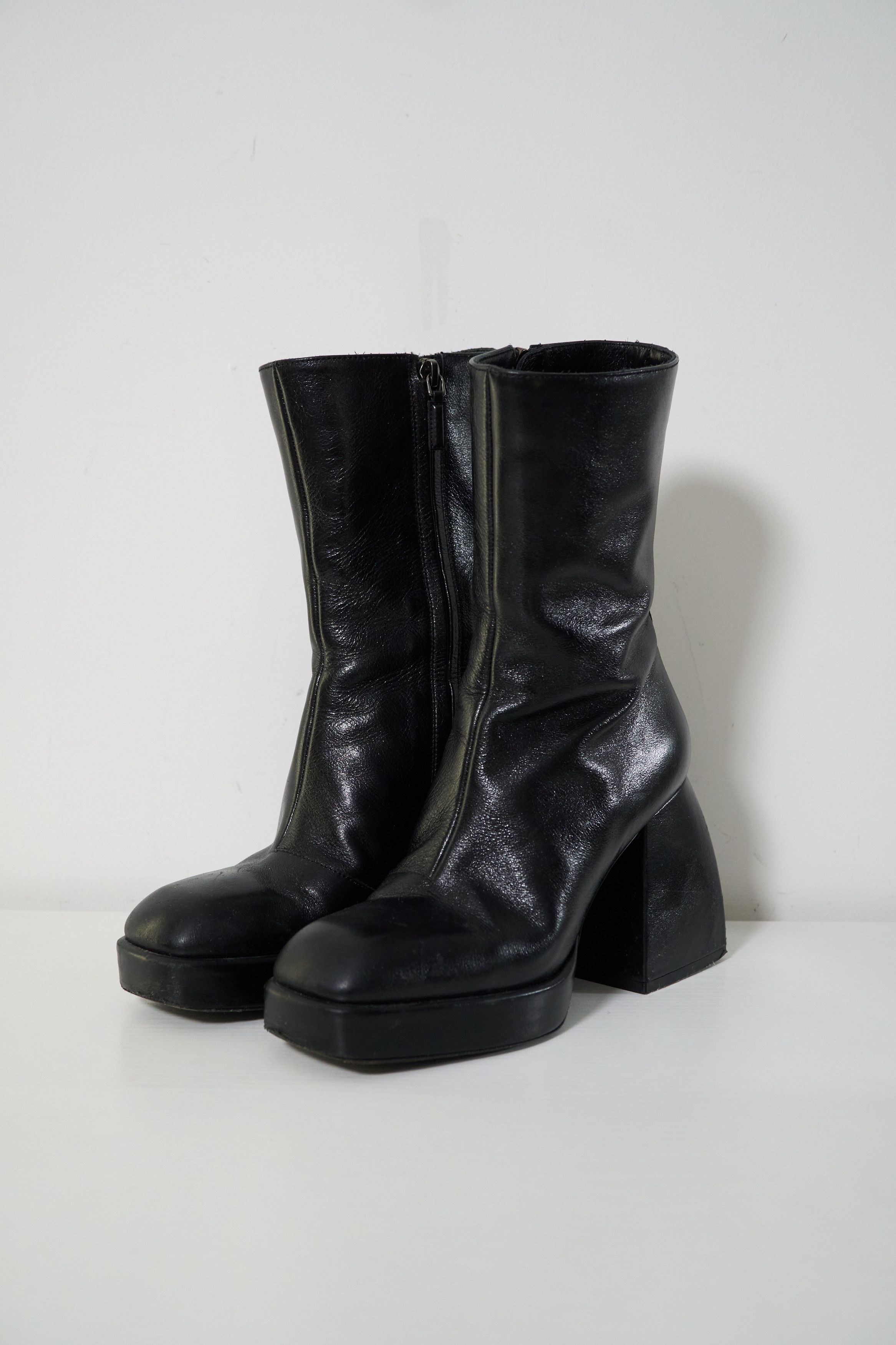 Nodaleto Nodaleto shiny leather block heel boots Size US 8 / IT 38 - 2 Thumbnail