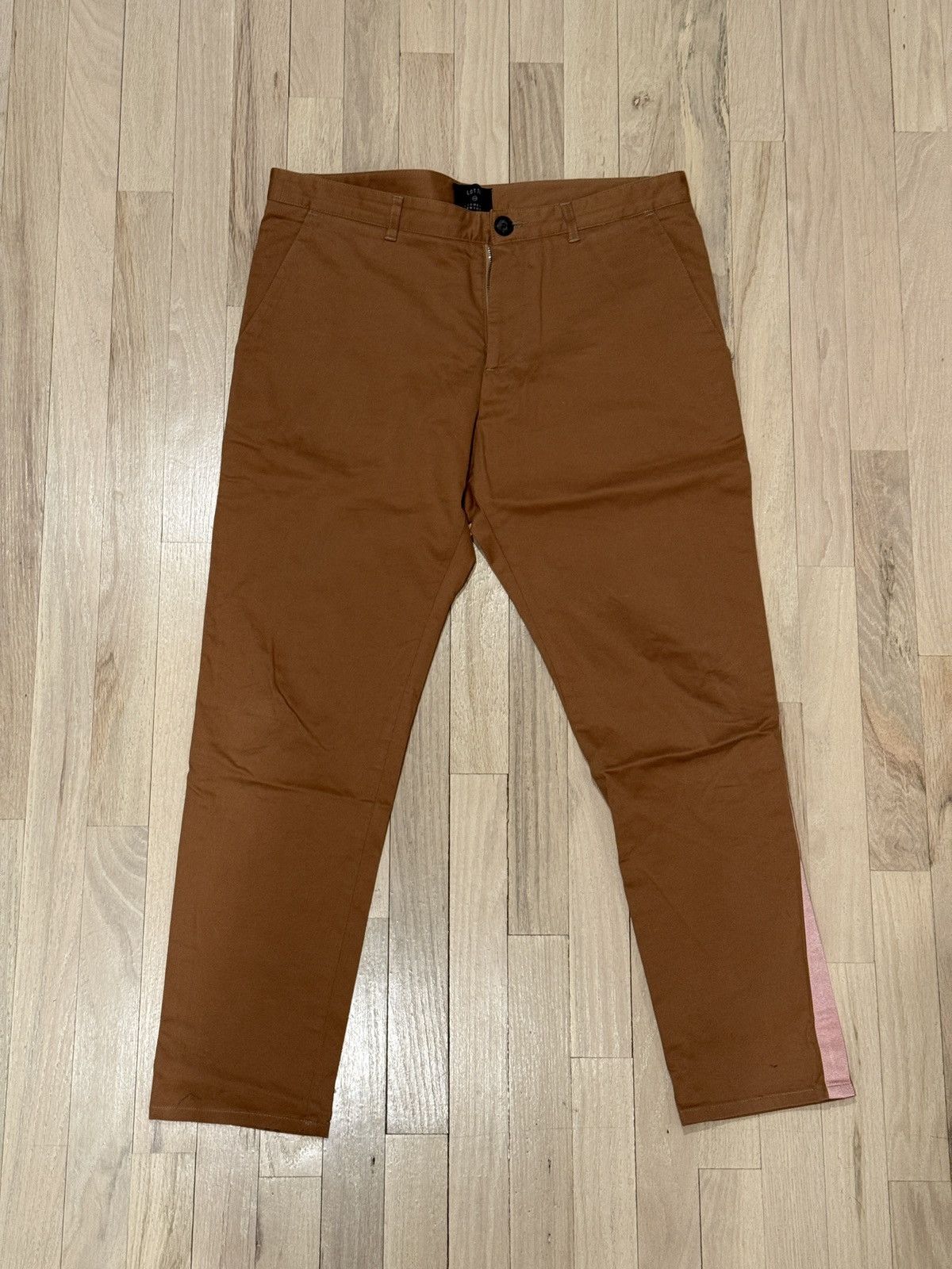Barneys New York Barneys New York Lot 78 Grosgrain Trimmed Khakis Size US 32 / EU 48 - 2 Thumbnail