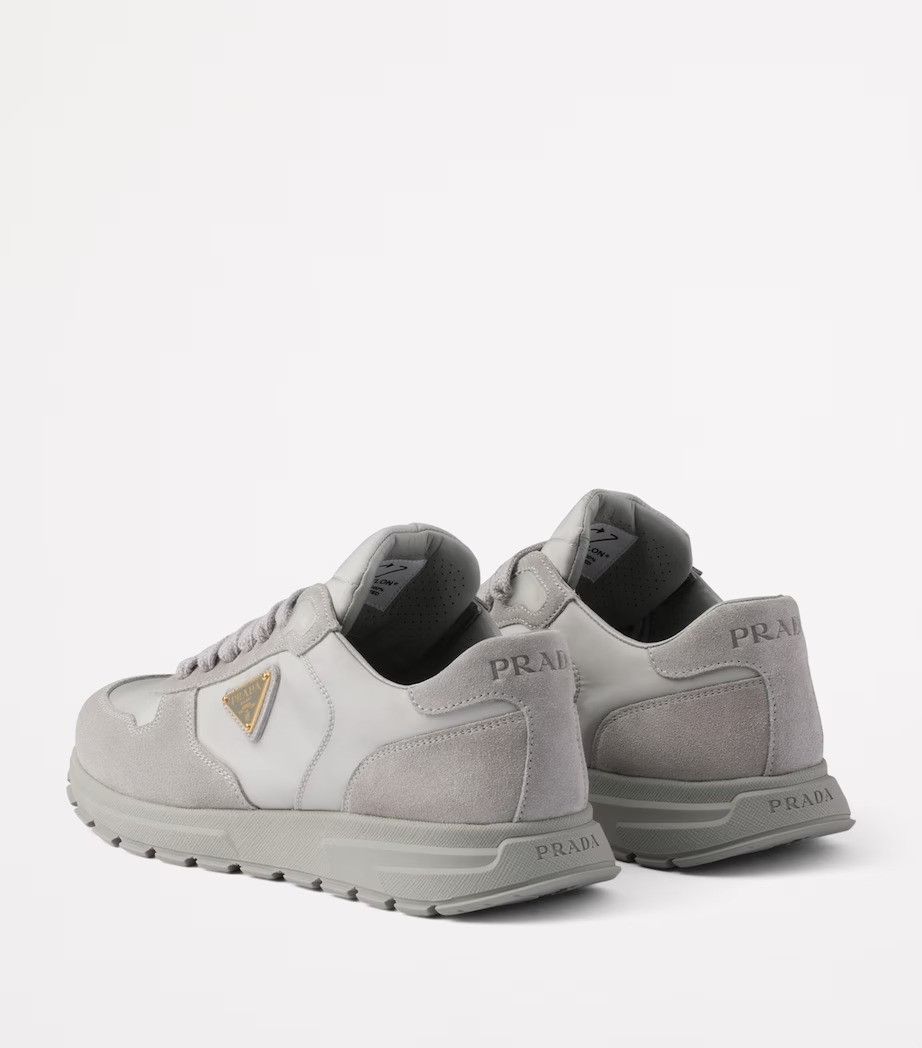 Prada o1B3y1r0526 Suede and Re-Nylon Prax 2.0 Sneakers in Grey Size US 7 / IT 37 - 4 Thumbnail