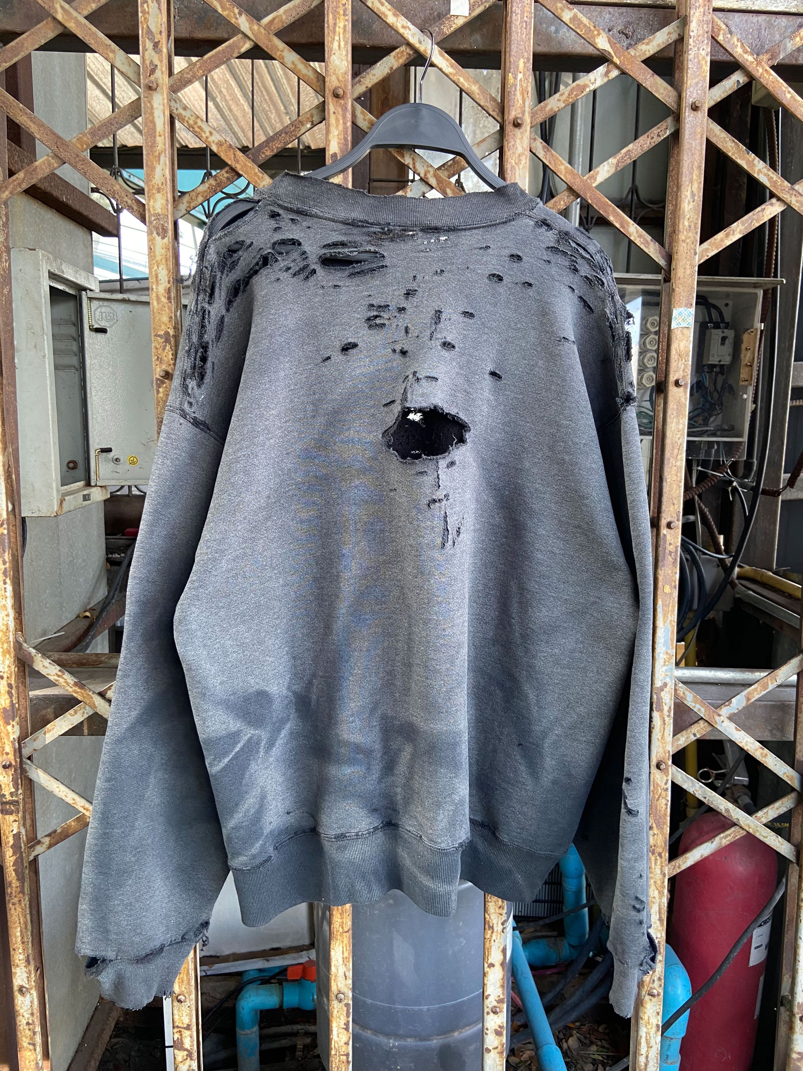 Vintage Thrashed Distressed & Faded Russell Sweatshir ERD Grunge Size US L / EU 52-54 / 3 - 9 Thumbnail