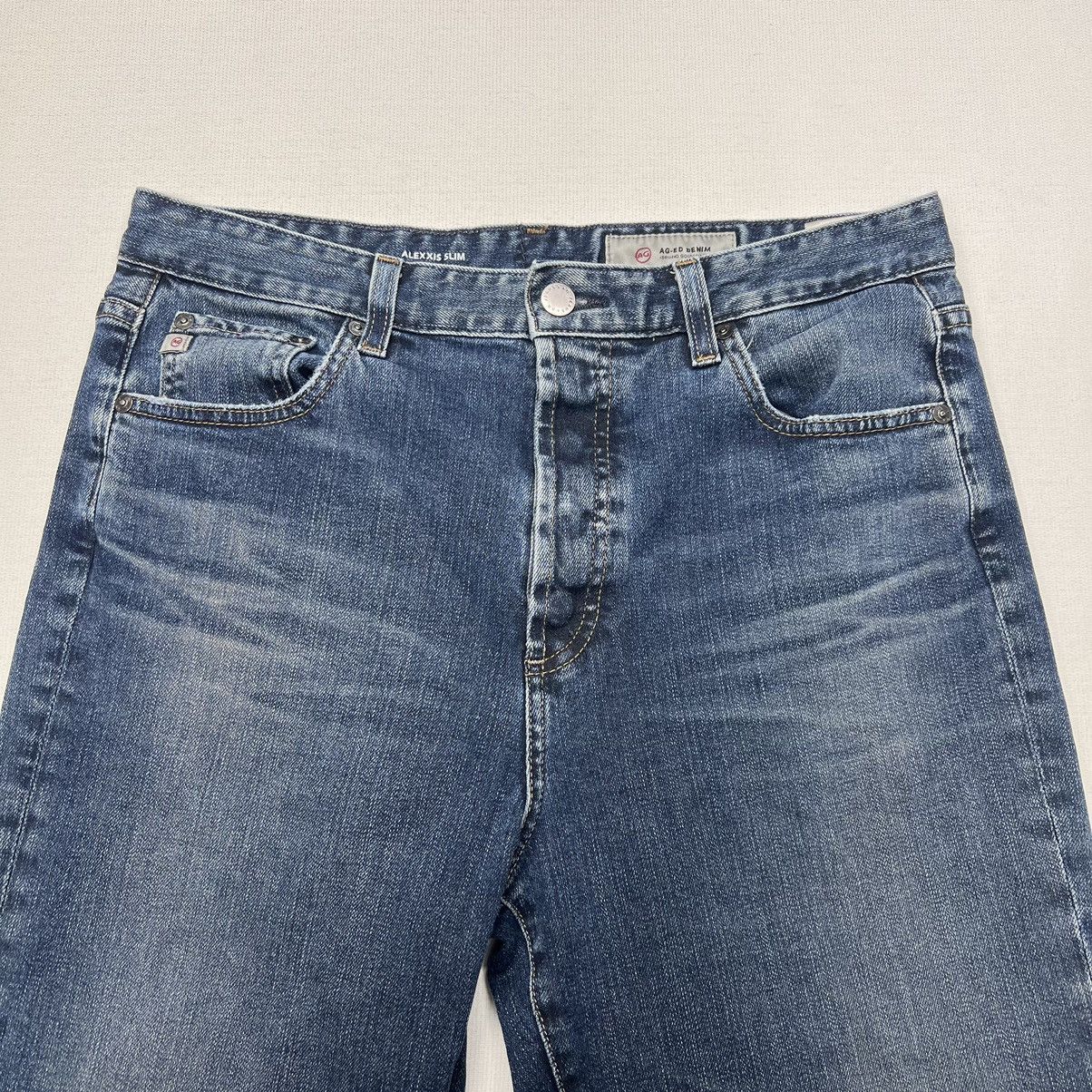AG Adriano Goldschmied AG Jeans Blue Alexxis Slim High Rise Vintage Denim Faded Size 32" / US 10 / IT 46 - 4 Thumbnail