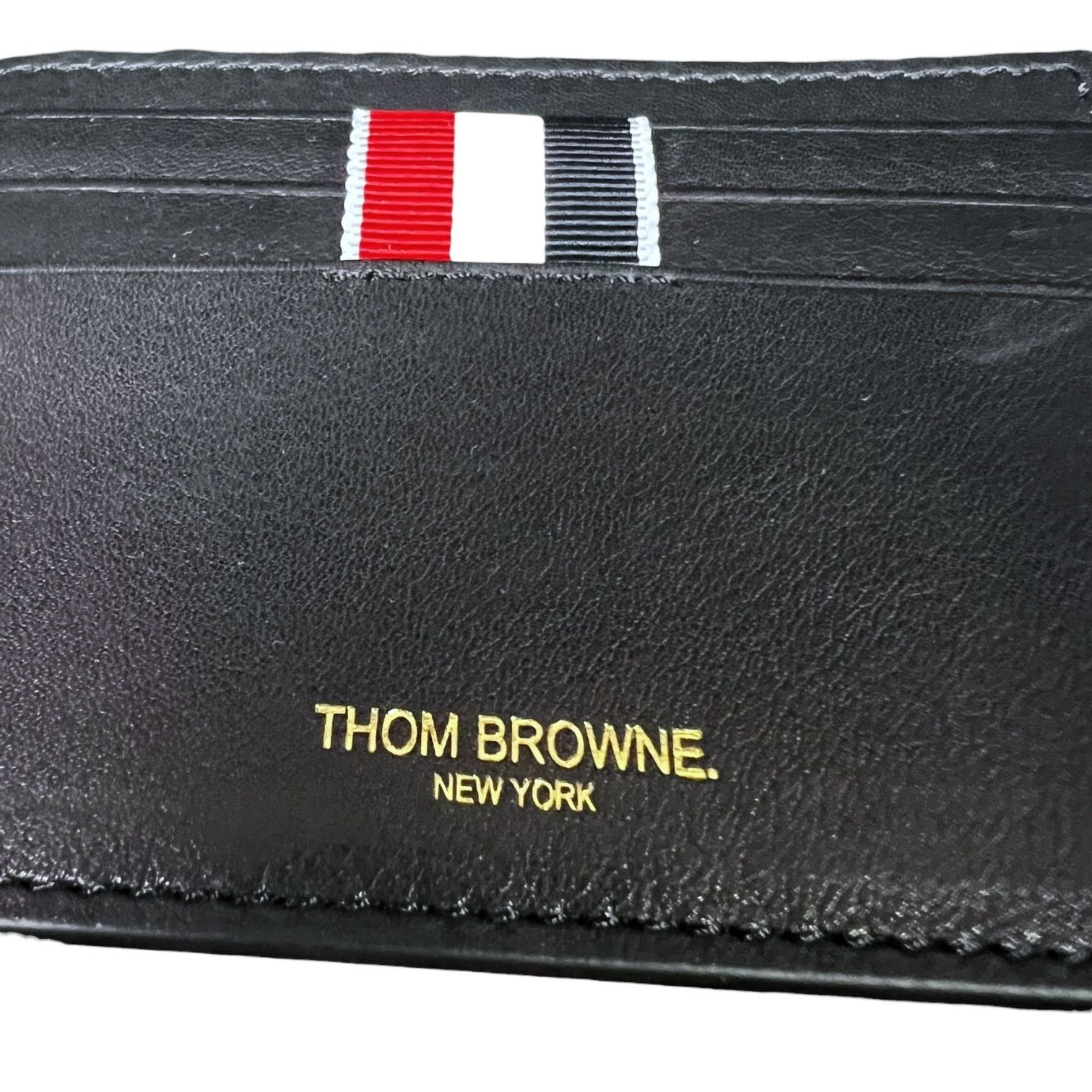 Thom Browne Thom Browne New York Navy Blue Leather Card Case $340 Retail Size ONE SIZE - 2 Thumbnail