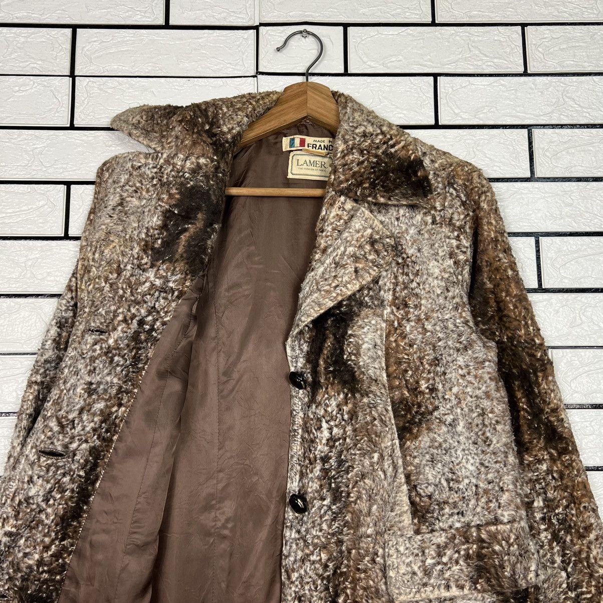 Vintage 80's LAMER Faux Fur Rayon Long Coat #4132-C188 Size M / US 6-8 / IT 42-44 - 10 Thumbnail