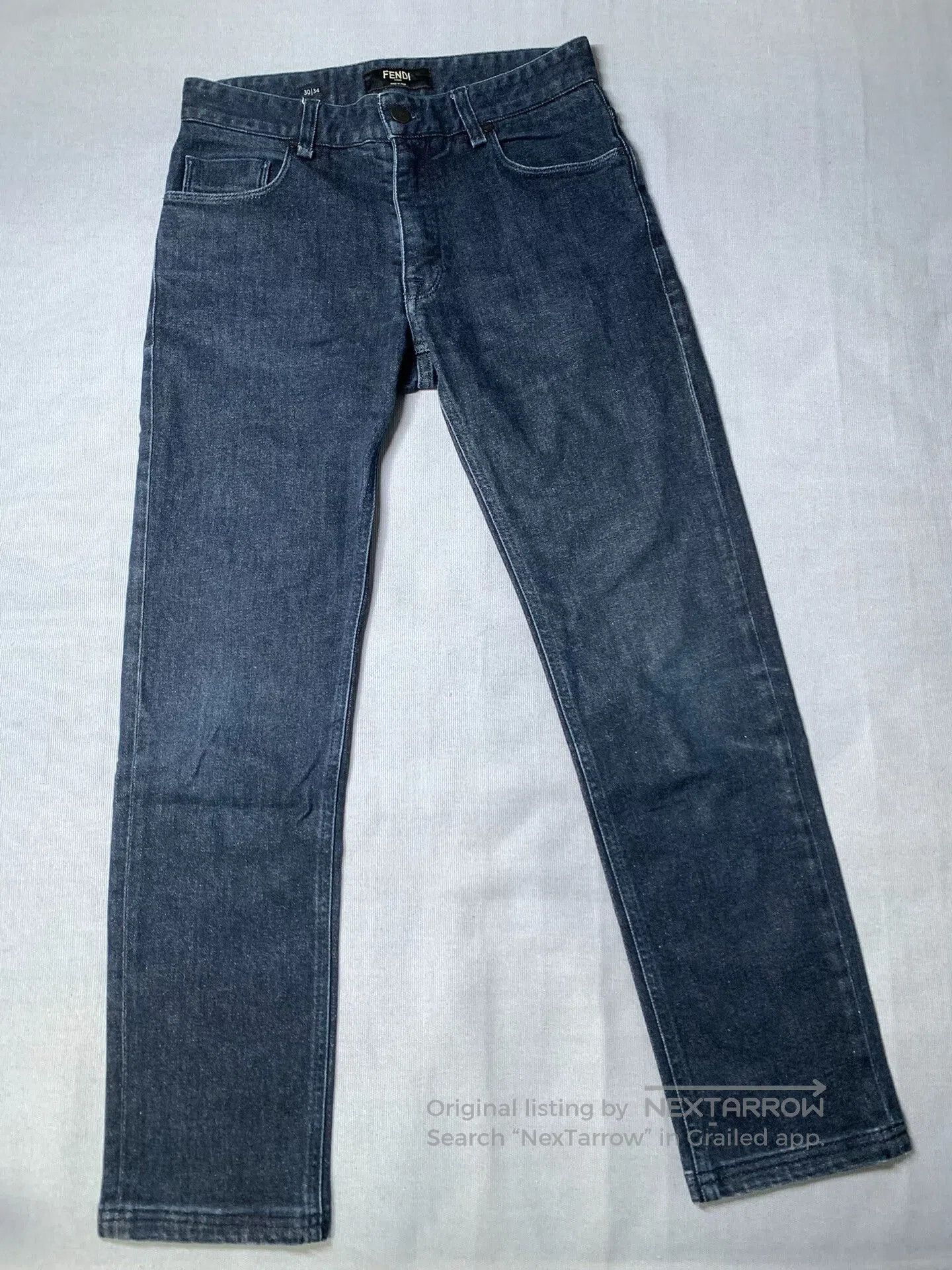 Fendi Fendi Calfskin Face Logo Washed Jeans. Size US 30 / EU 46 - 2 Thumbnail