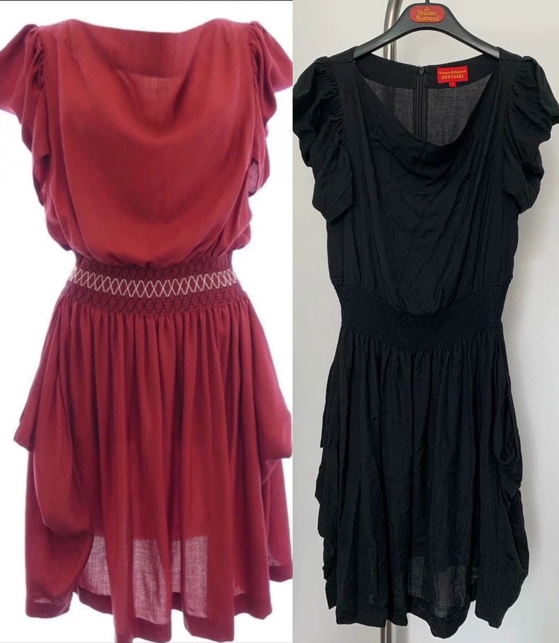 Vivienne Westwood Saturn wears a waist-tightening dress