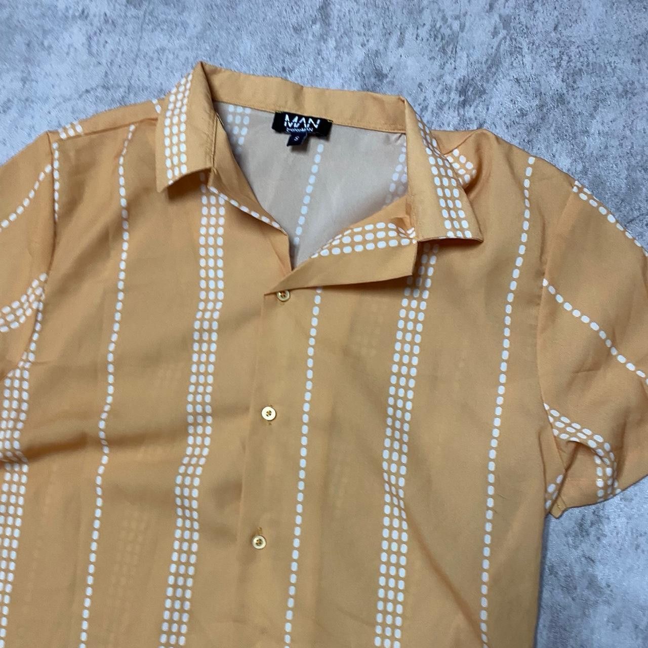 Other Yellow and white striped short sleeve button up shirt Size US S / EU 44-46 / 1 - 2 Thumbnail