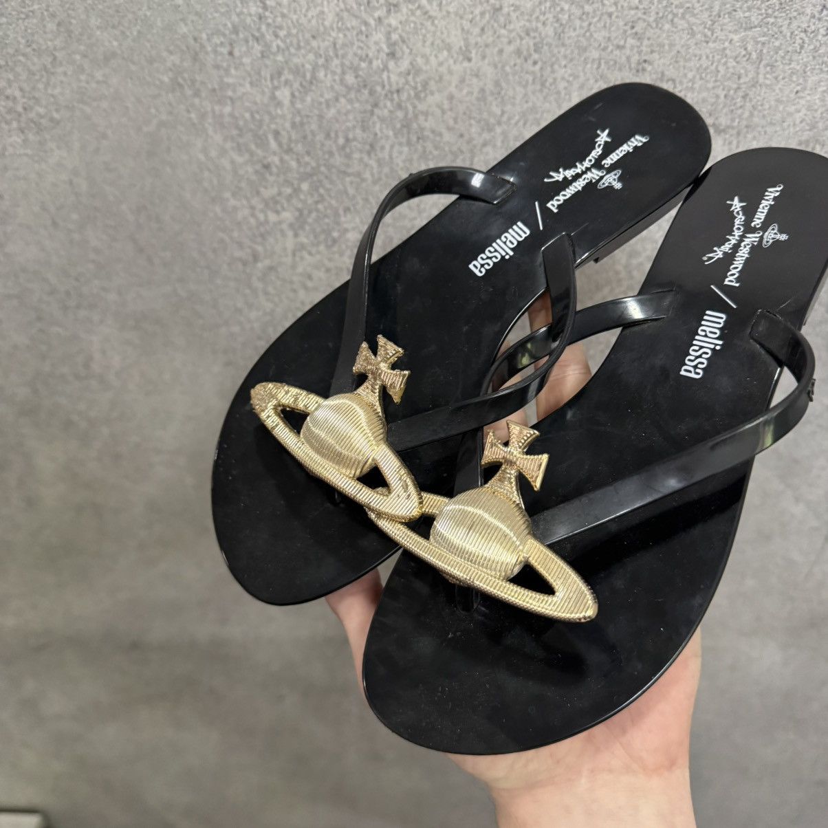 Melissa × Vivienne Westwood Vivienne westwood Melissa flip-flops Black size 37 Size US 6 / EU 39 - 4 Thumbnail