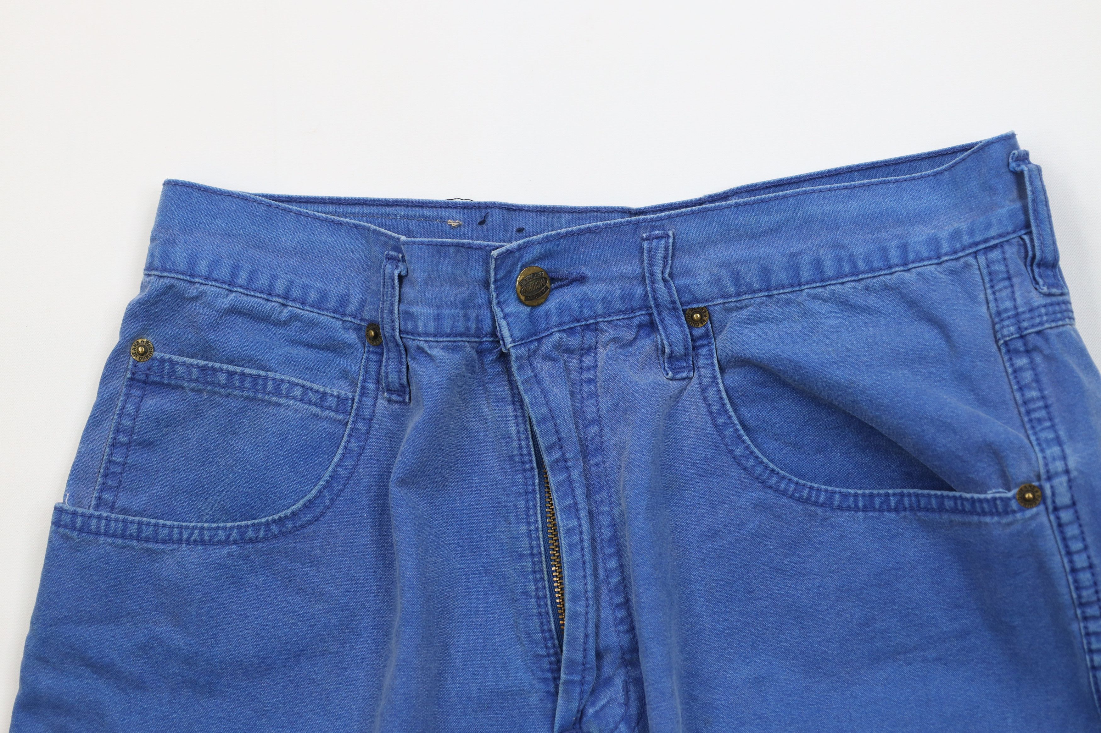 Vintage Vintage 90s Y2K Streetwear Stonewash Baggy Dungaree Shorts Size US 31 - 2 Thumbnail