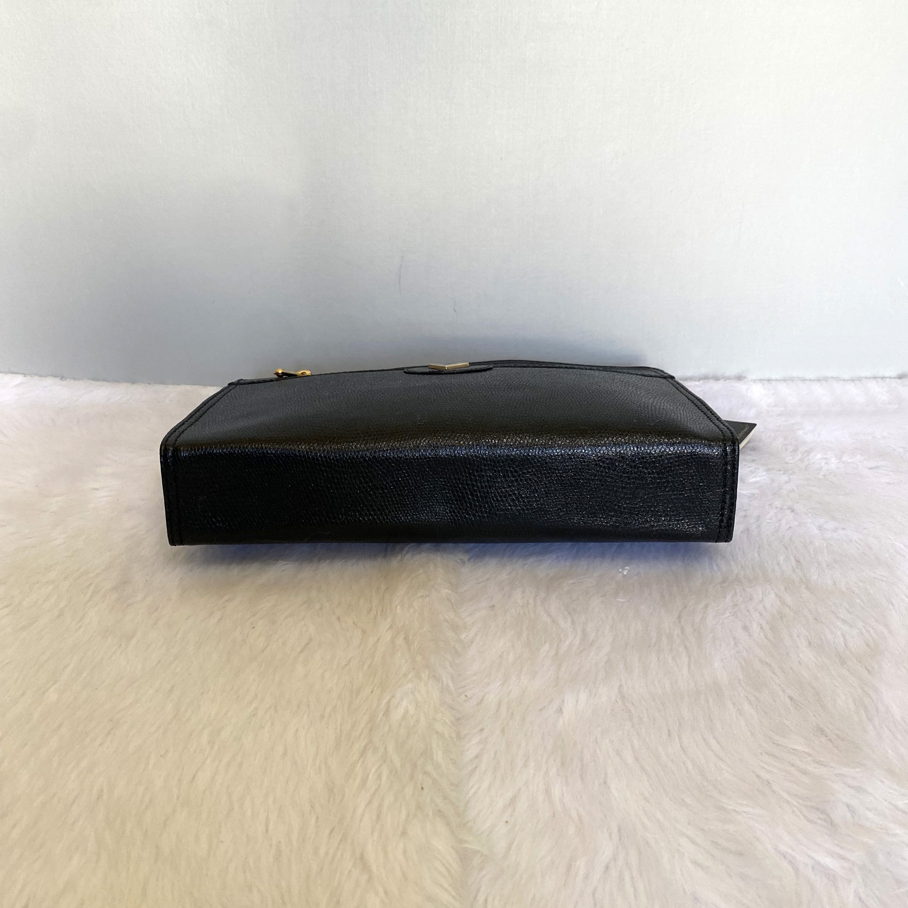 Mario Valentino × Vintage MARIO VALENTINO Vintage Black Leather Clutch Bag Size ONE SIZE - 5 Thumbnail