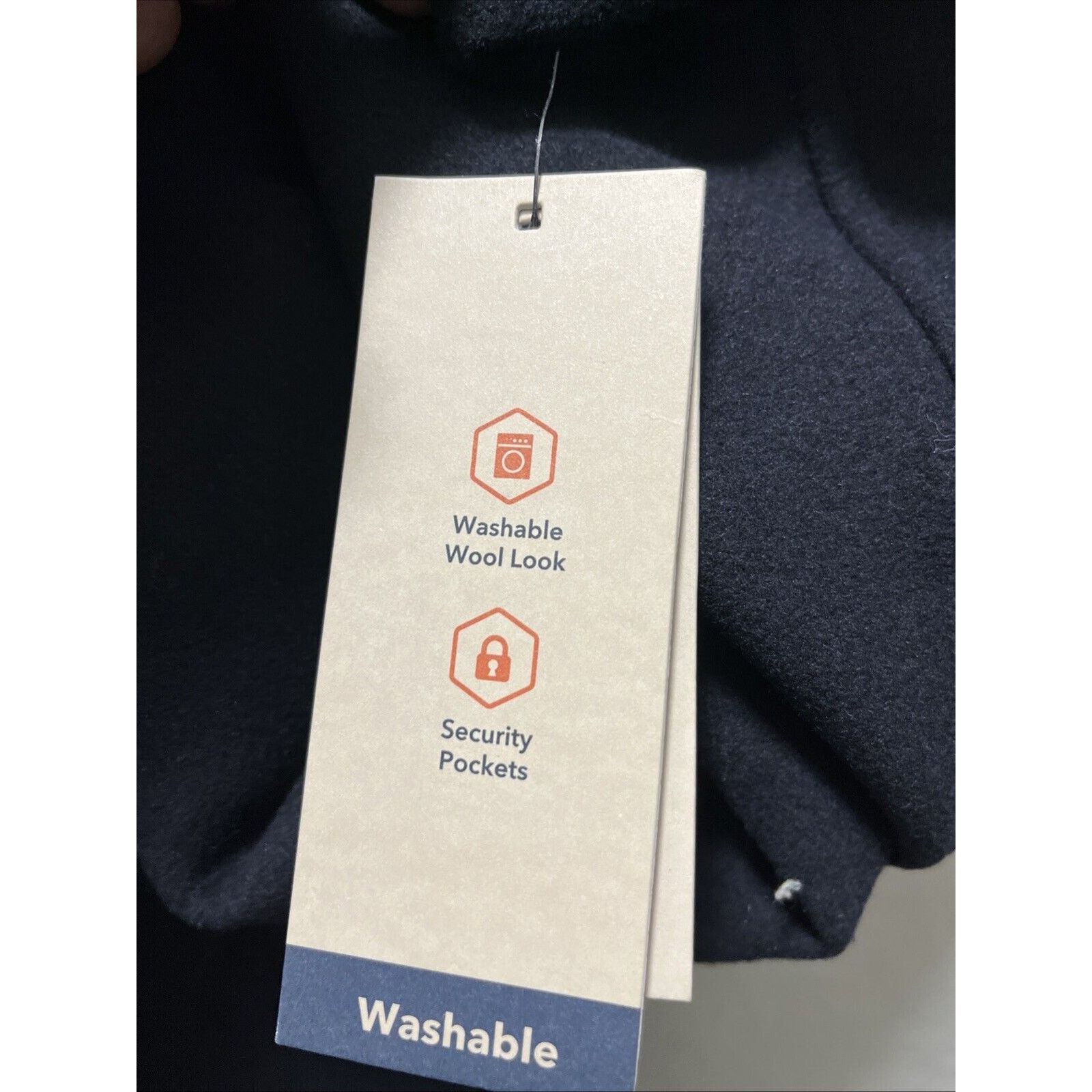 Dockers DOCKERS Men's XL Wool Melton Two Pocket Blue Full Coat Size US XL / EU 56 / 4 - 4 Thumbnail