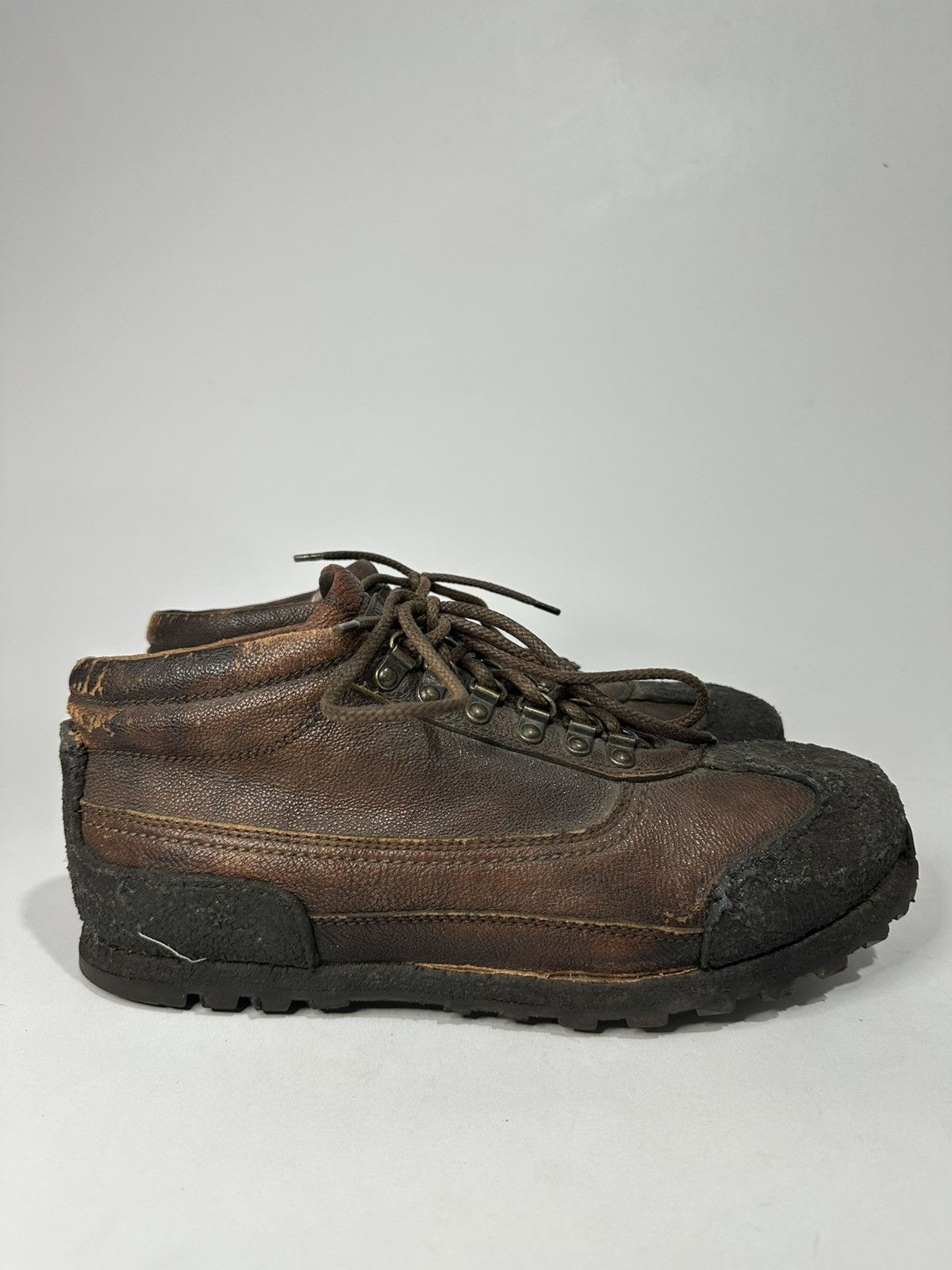 Dolce & Gabbana DOLCE & GABBANA Brown Deerskin Leather Hiking Boots. Size US 9.5 / EU 42-43 - 1 Thumbnail
