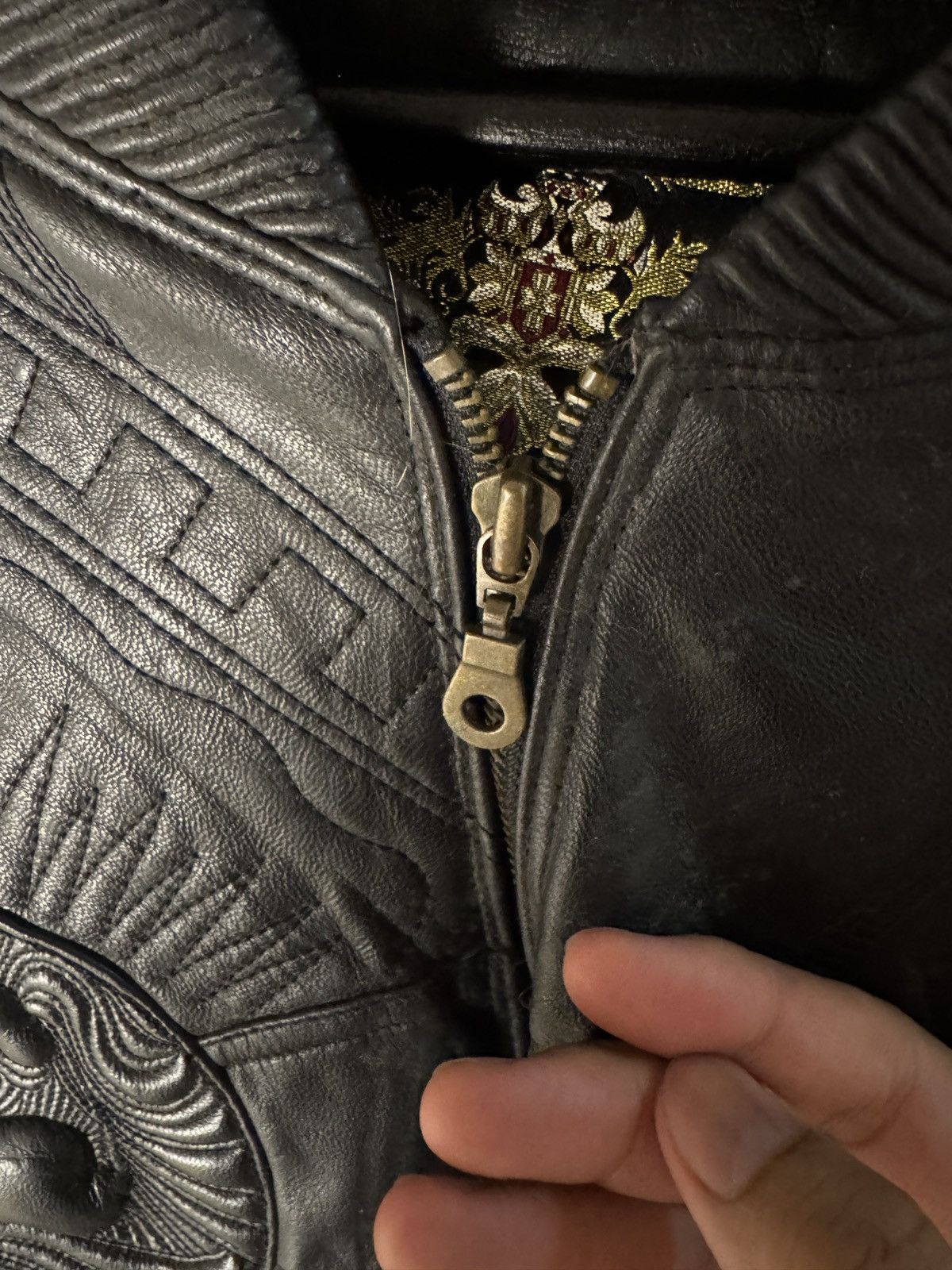 Designer × Vintage Vintage designer mazzoni leather jacket zeuspattern thread Size US XL / EU 56 / 4 - 8 Thumbnail