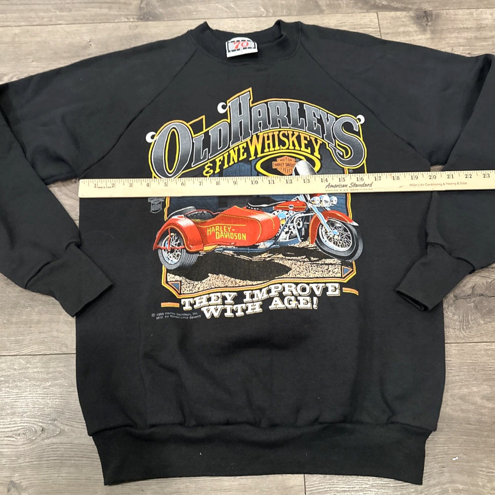 Harley Davidson VINTAGE Harley-Davidson Sweatshirt Shirt Mens L Black 1988 Whiskey Graphic Print Motorcycle Crewneck Size US L / EU 52-54 / 3 - 5 Thumbnail