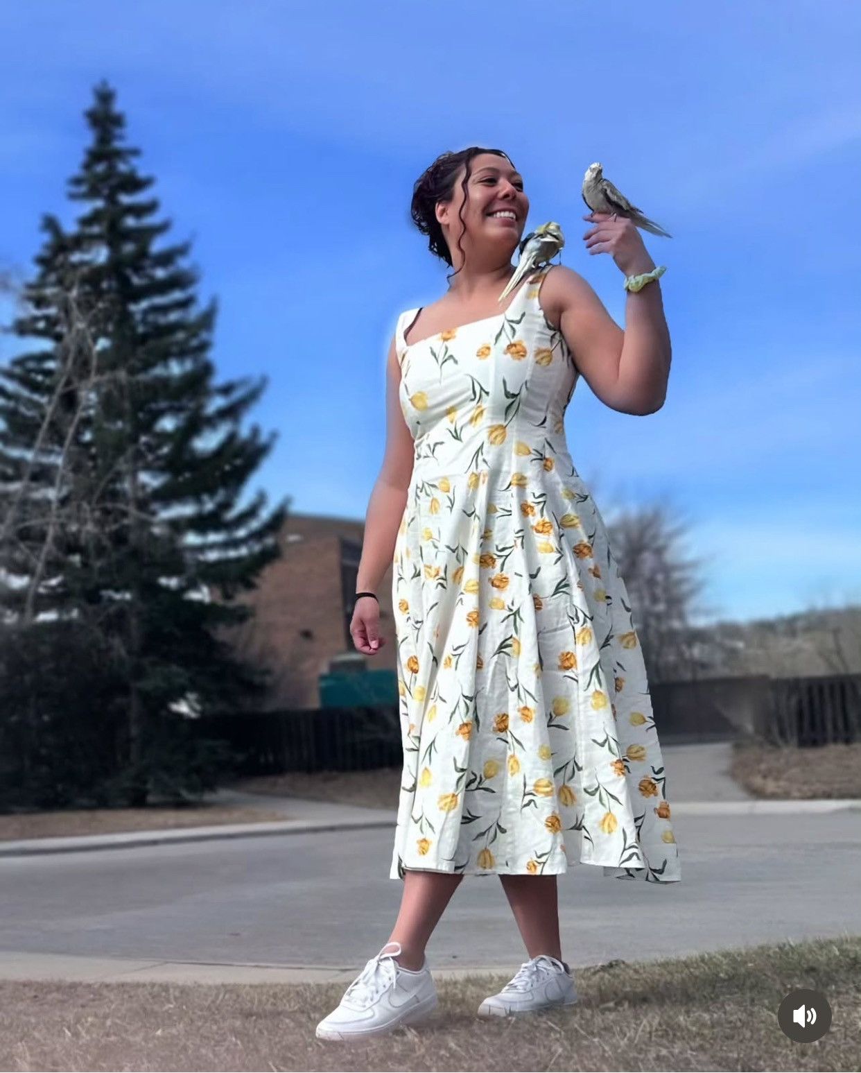 Joie JOIE SZ14 White/yellow Floral Linen blend Midi Dress-NWT Size XL / US 12-14 / IT 48-50 - 1 Thumbnail