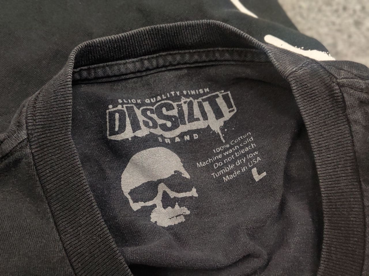Dissizit Vintage Dissizit Sun Faded Black Skeleton T shirt USA Made Size US L / EU 52-54 / 3 - 15 Thumbnail