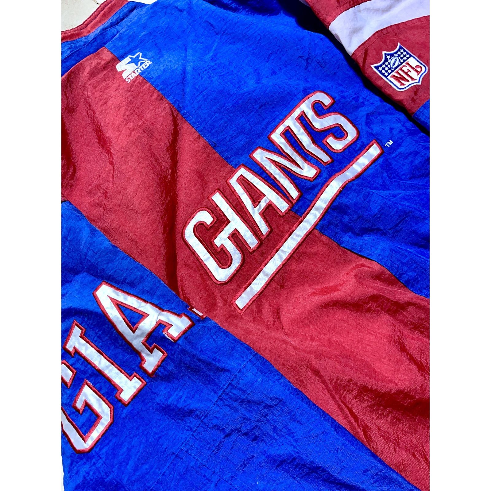 NFL × Starter NY Giants 90s STARTER puffer Split XL blue red NFL vintage Size US XL / EU 56 / 4 - 2 Thumbnail